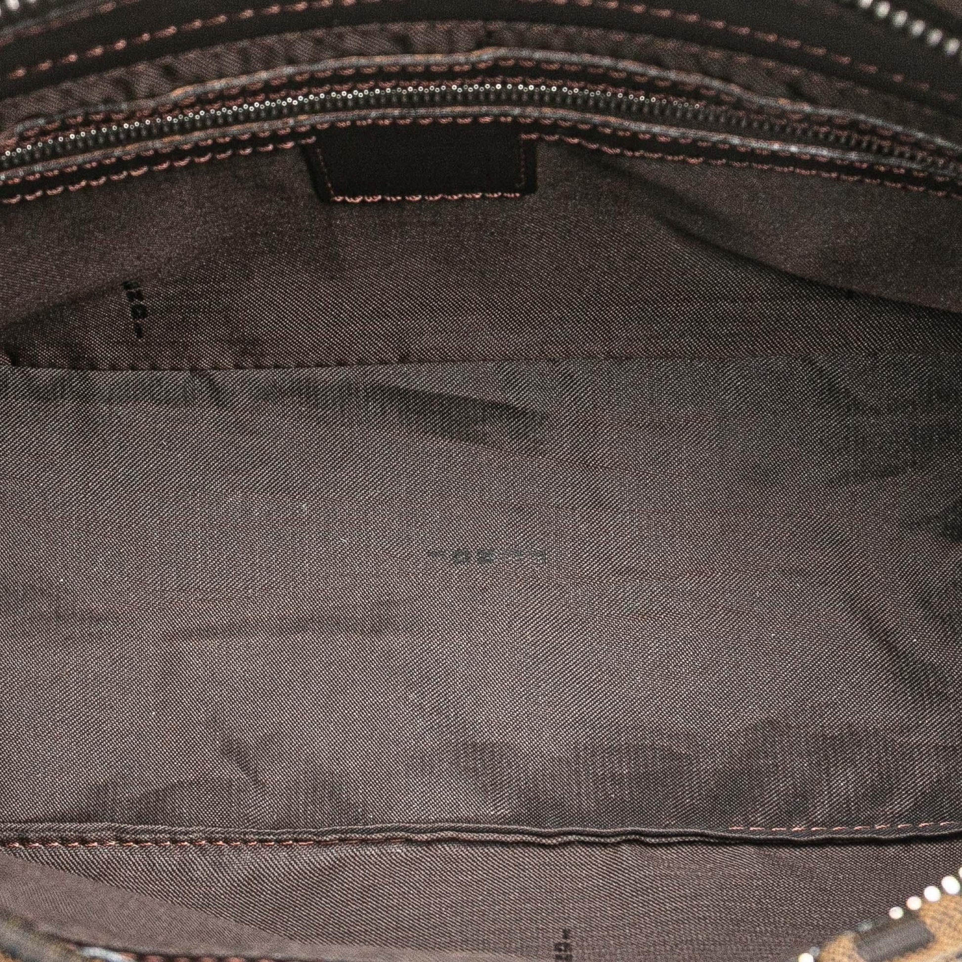 Fendi Zucca Canvas Shoulder Bag