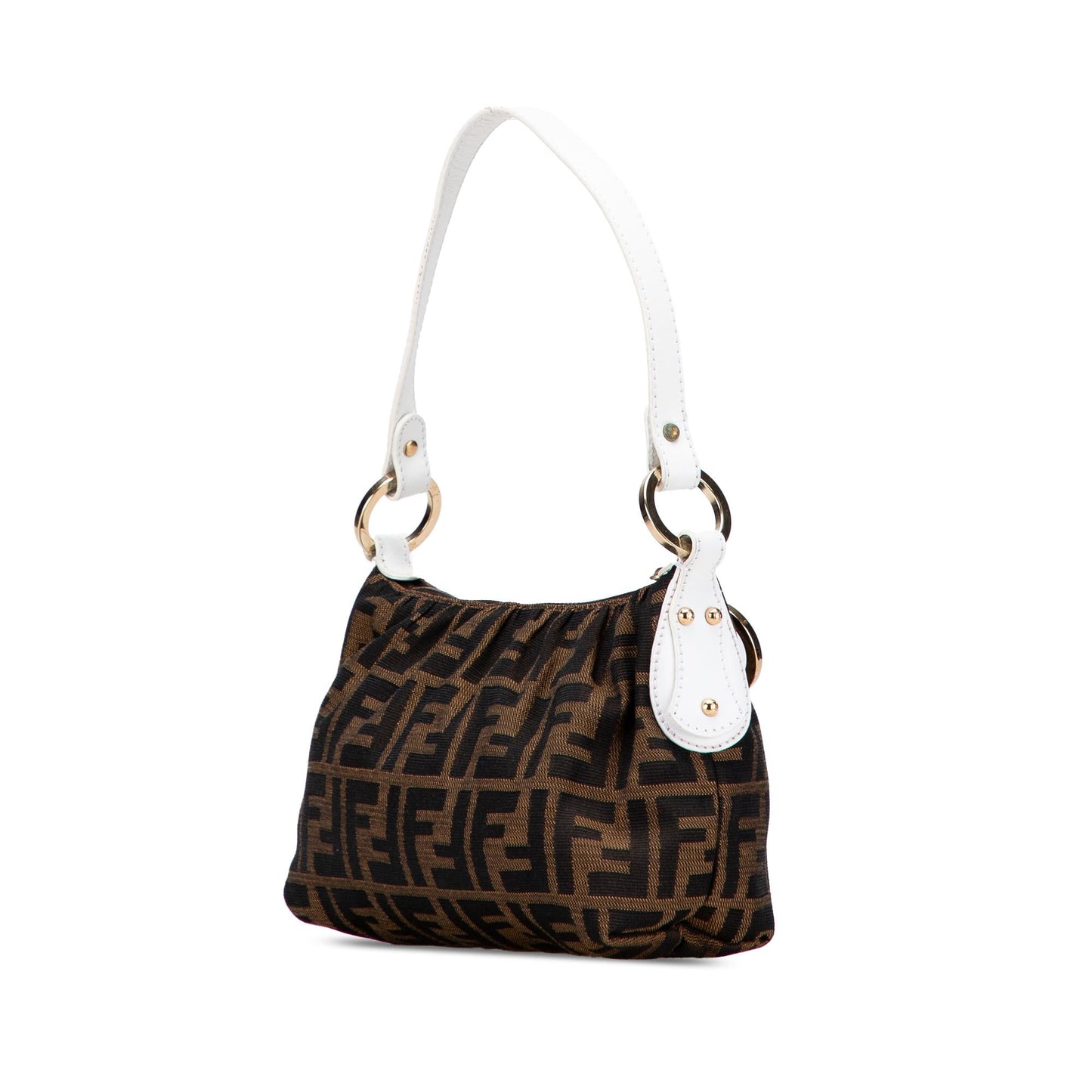 Fendi Zucca Canvas Shoulder Bag