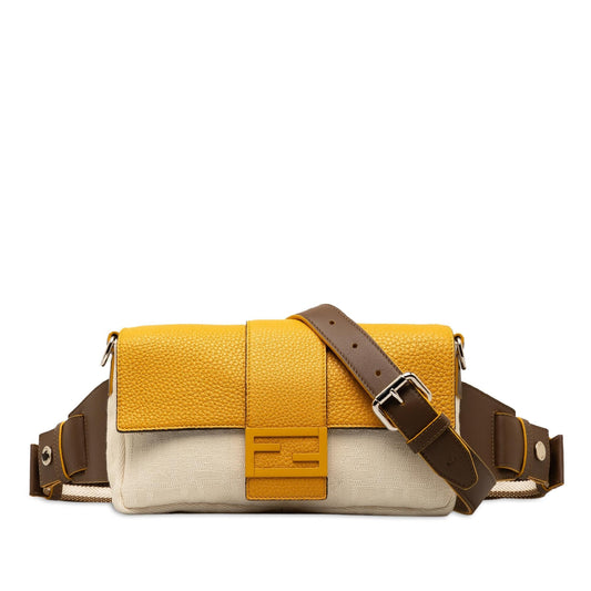 Fendi Zucca Canvas and Leather Convertible Baguette (KaNFYi)