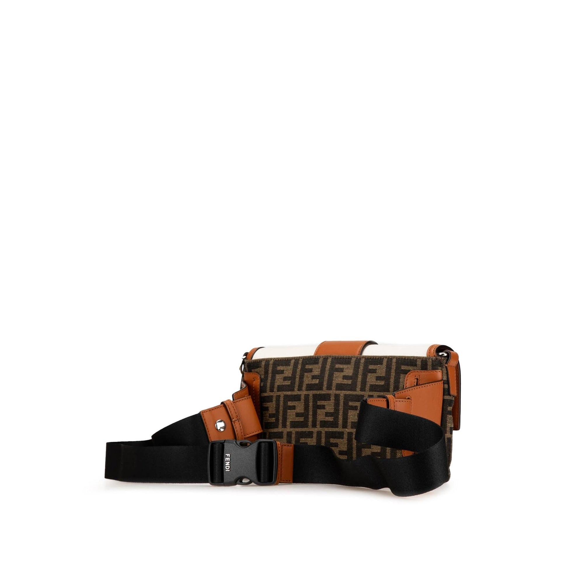 Fendi Zucca Canvas and Leather Convertible Baguette