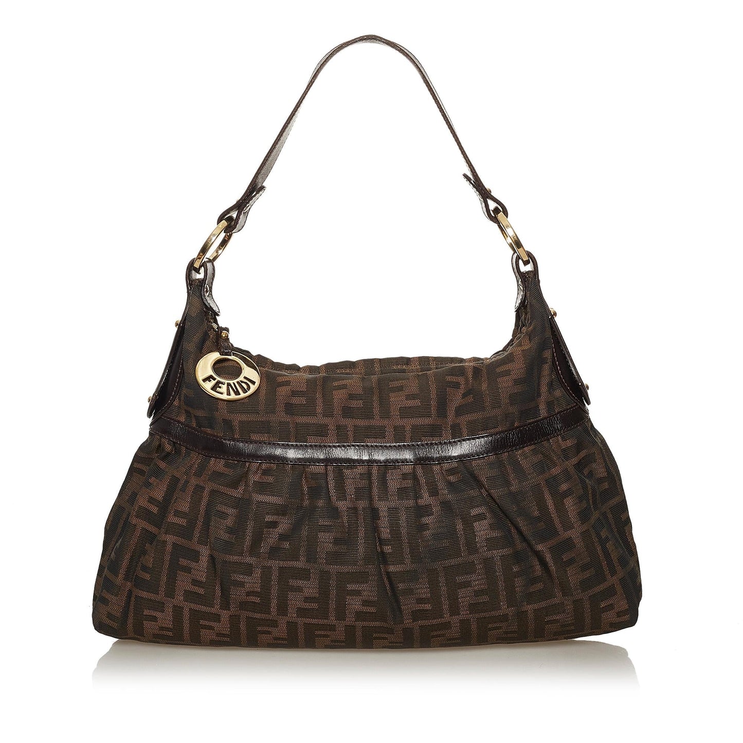 Fendi Zucca Chef Canvas Shoulder Bag (28386)