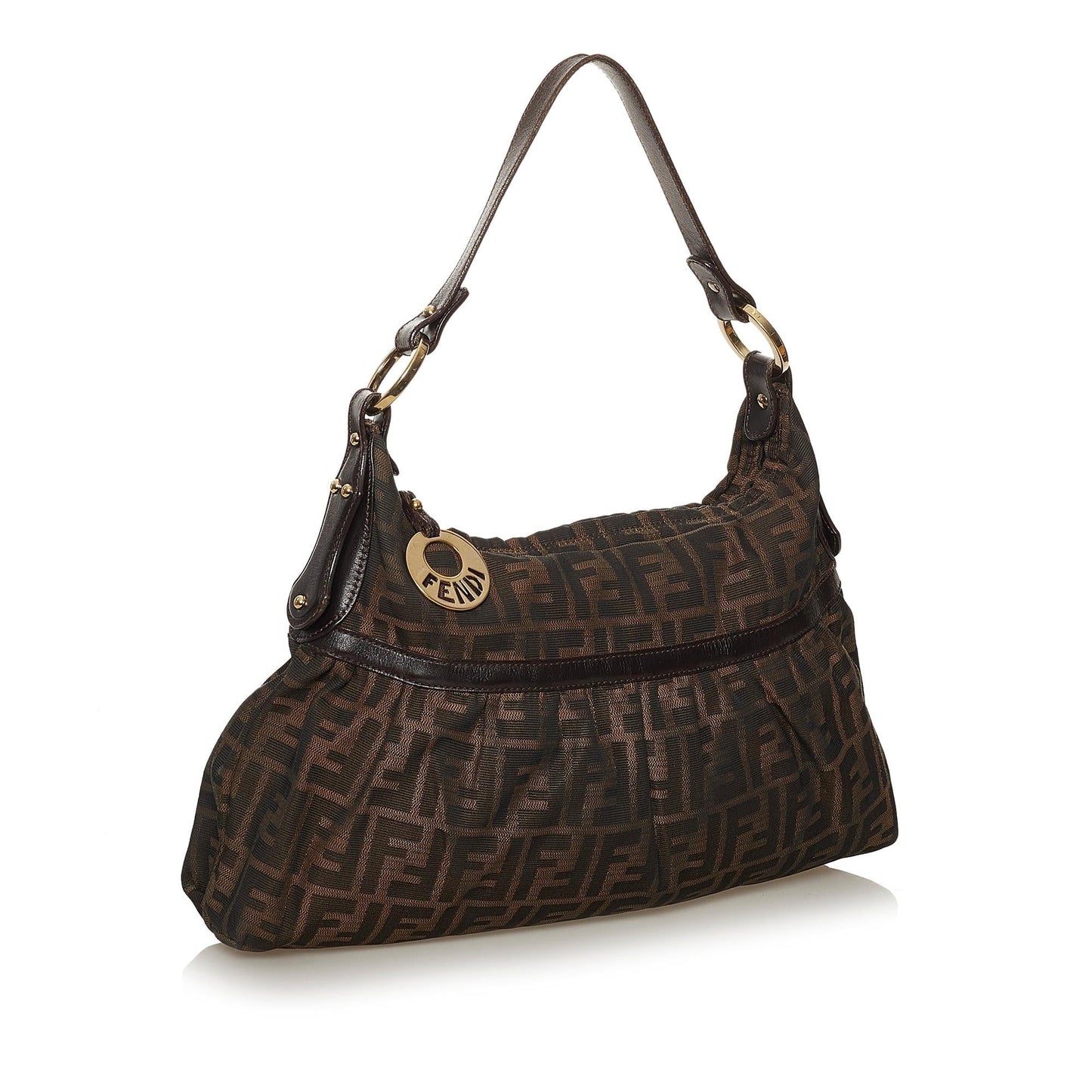 Fendi Zucca Chef Canvas Shoulder Bag (28386)