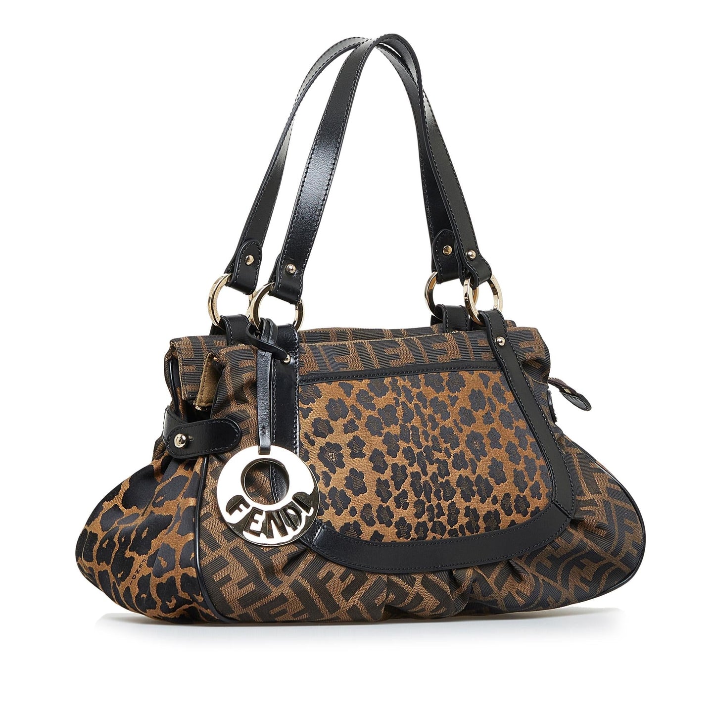 Fendi Zucca Chef Leopard Shoulder Bag (nwsCum)
