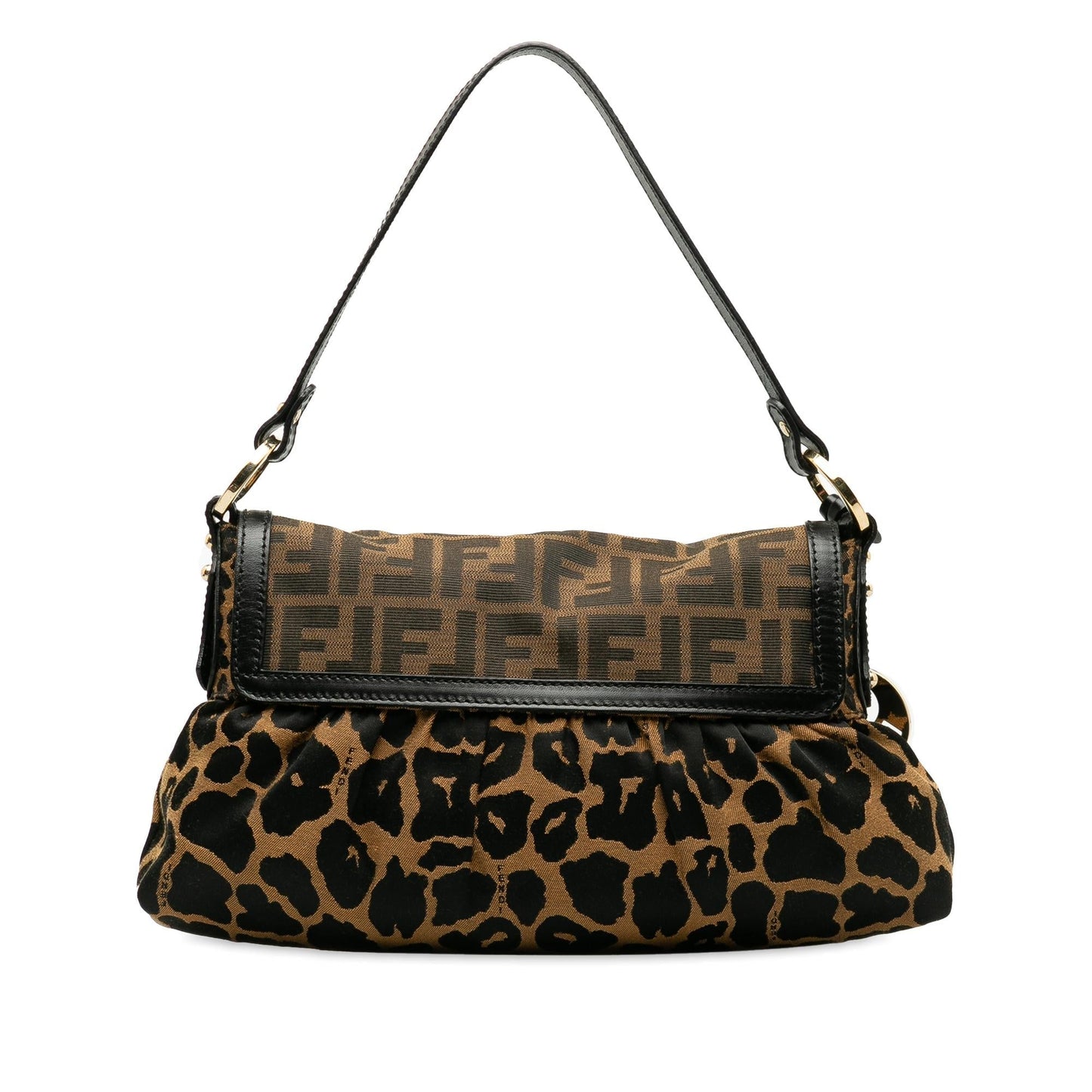 Fendi Zucca Chef Leopard Shoulder Bag (BxdWir)