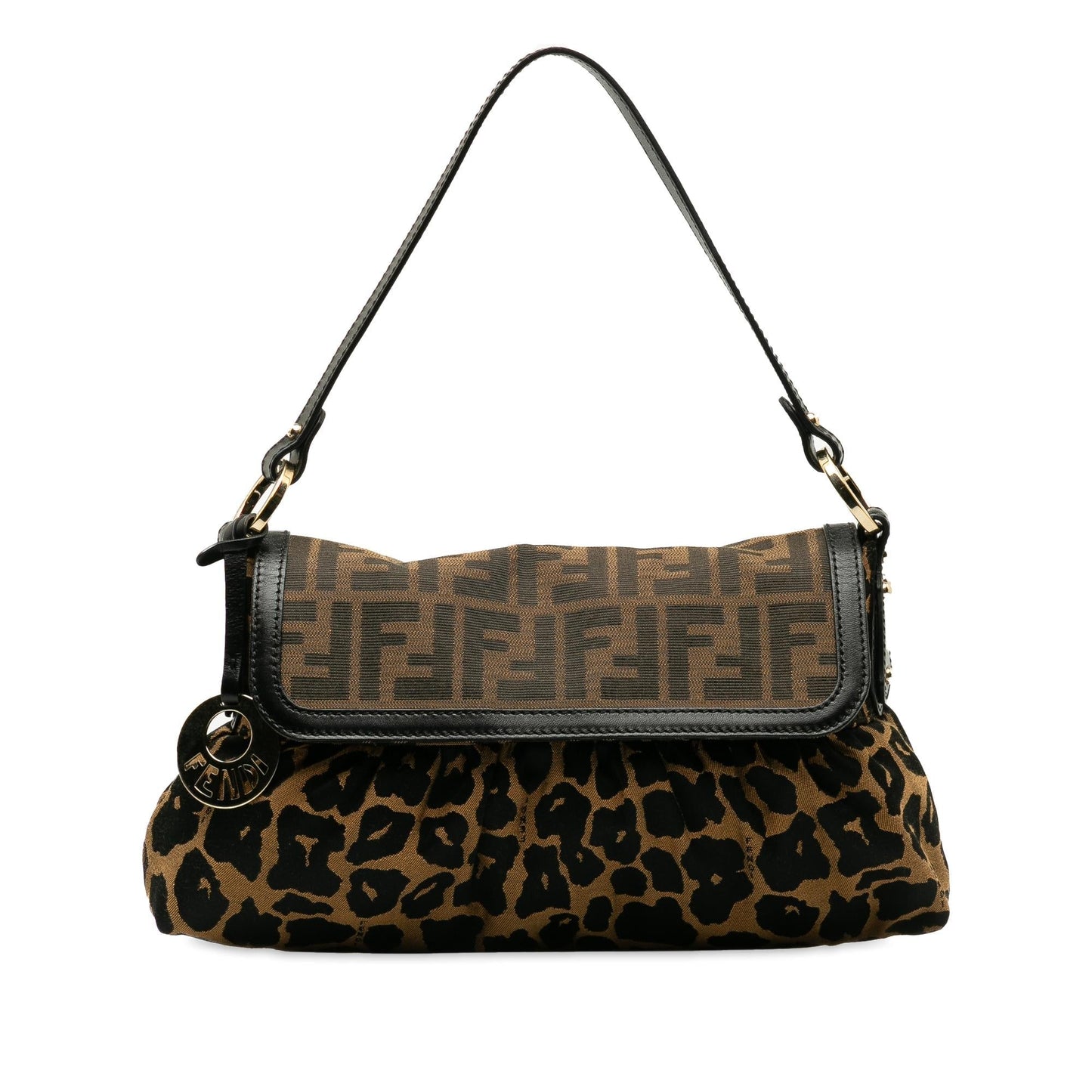 Fendi Zucca Chef Leopard Shoulder Bag (BxdWir)