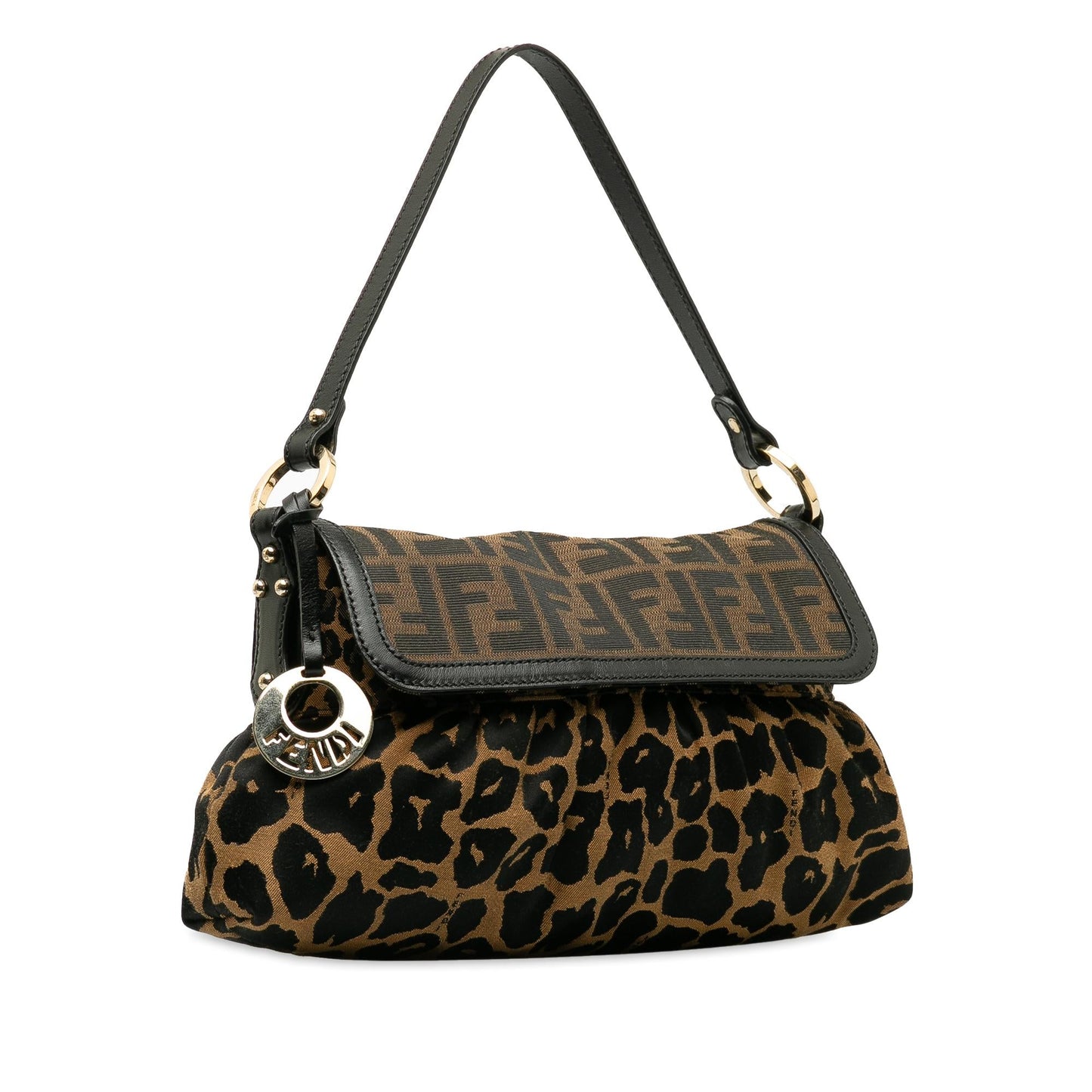 Fendi Zucca Chef Leopard Shoulder Bag (BxdWir)
