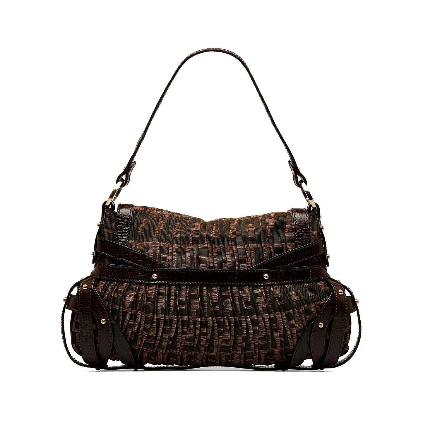 Fendi Zucca Chef Pleated Shoulder Bag (y51GY1)