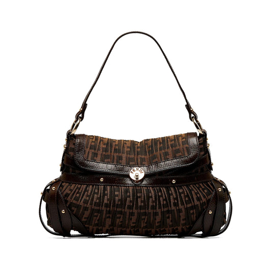 Fendi Zucca Chef Pleated Shoulder Bag (y51GY1)
