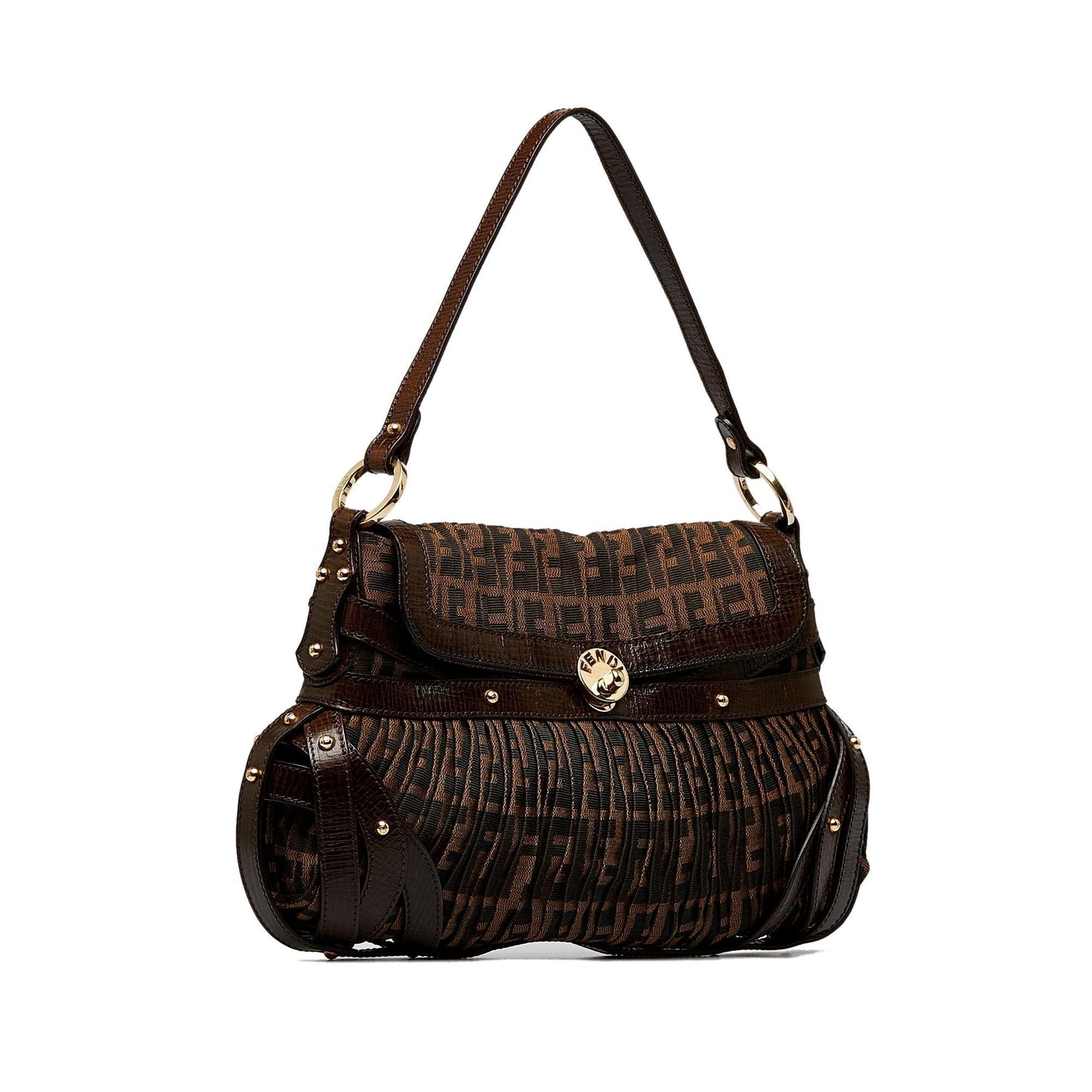 Fendi Zucca Chef Pleated Shoulder Bag (y51GY1)