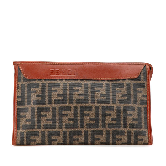 Fendi Zucca Coated Canvas Clutch