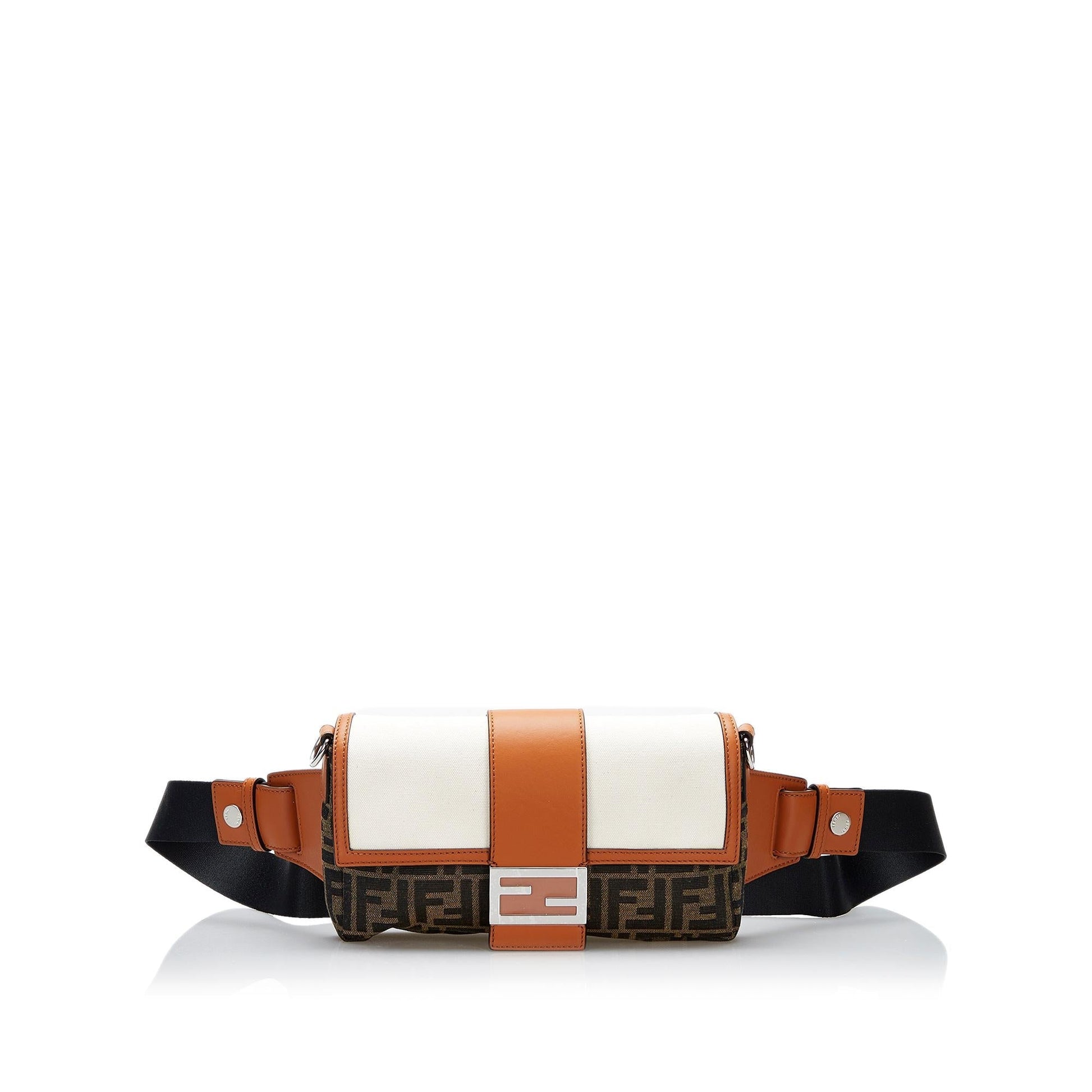 Fendi Zucca Convertible Leather Belt Bag