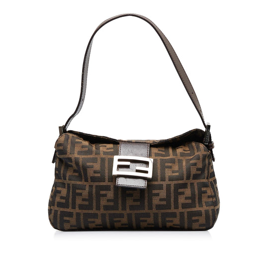 Fendi Zucca Double Flap Canvas Baguette (xPKfDO)