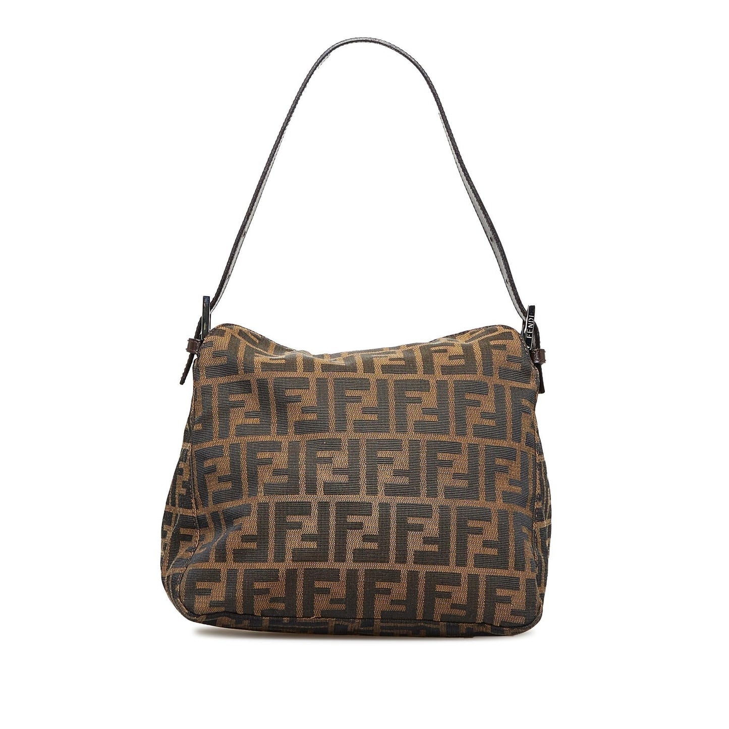 Fendi Zucca Double Flap Shoulder Bag