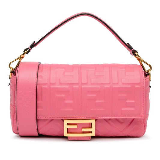 Fendi Zucca Embossed Baguette Satchel (PnP7Su)