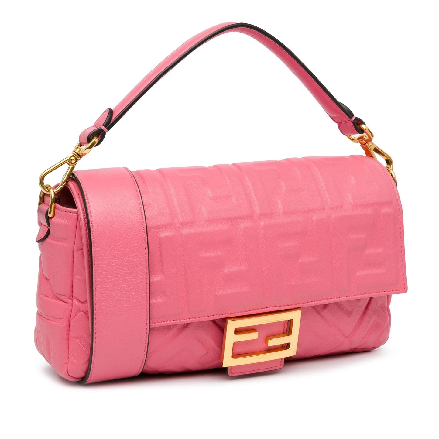 Fendi Zucca Embossed Baguette Satchel (PnP7Su)