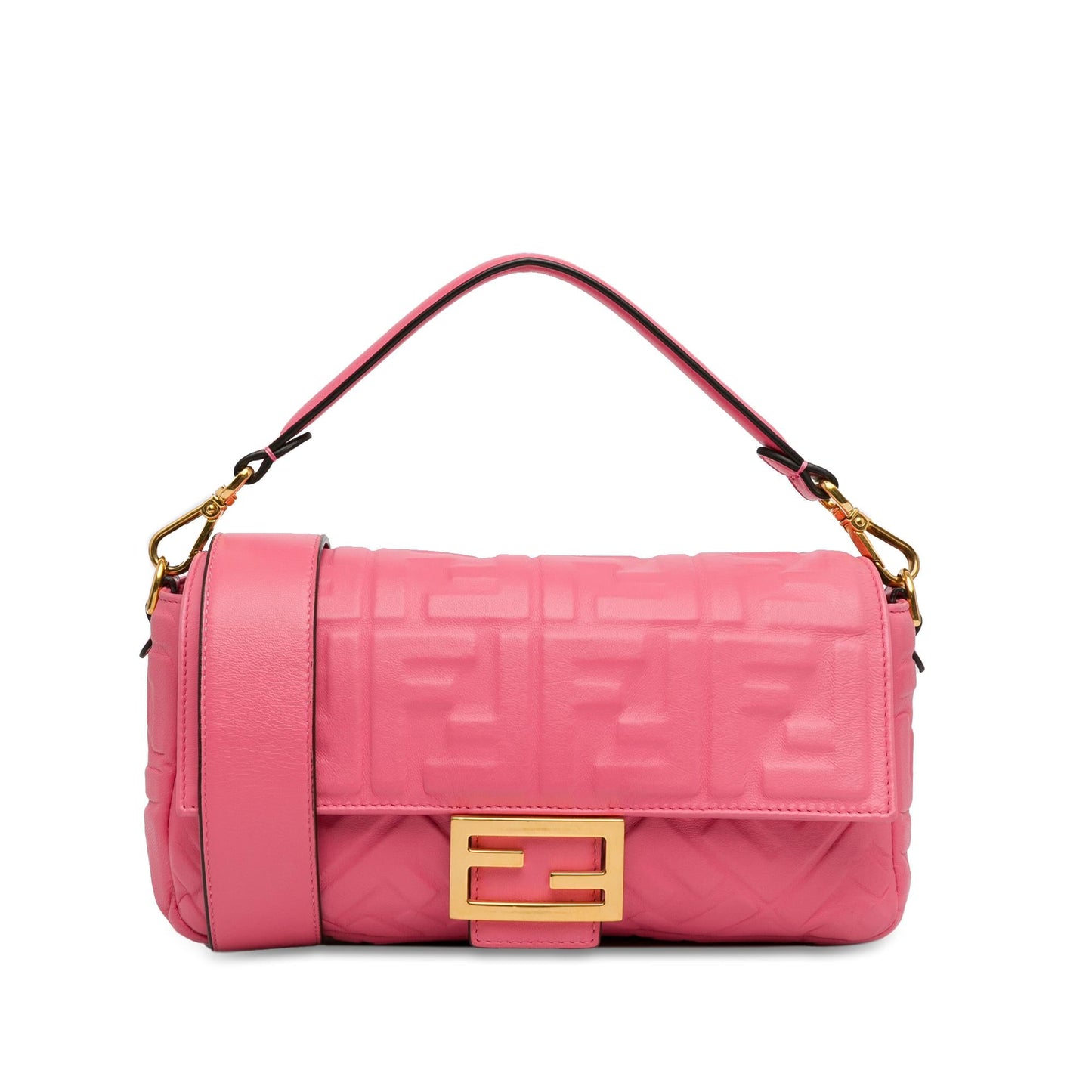 Fendi Zucca Embossed Baguette Satchel (dNovMe)