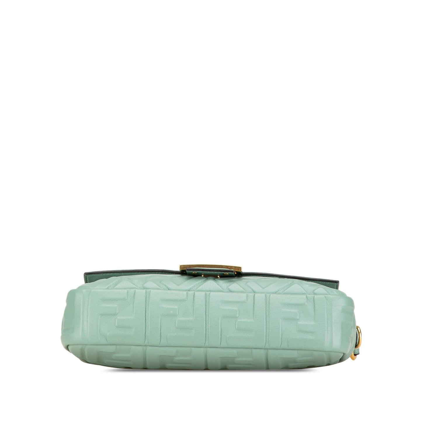 Fendi Medium Zucca Canvas Fluo Trim Baguette Satchel