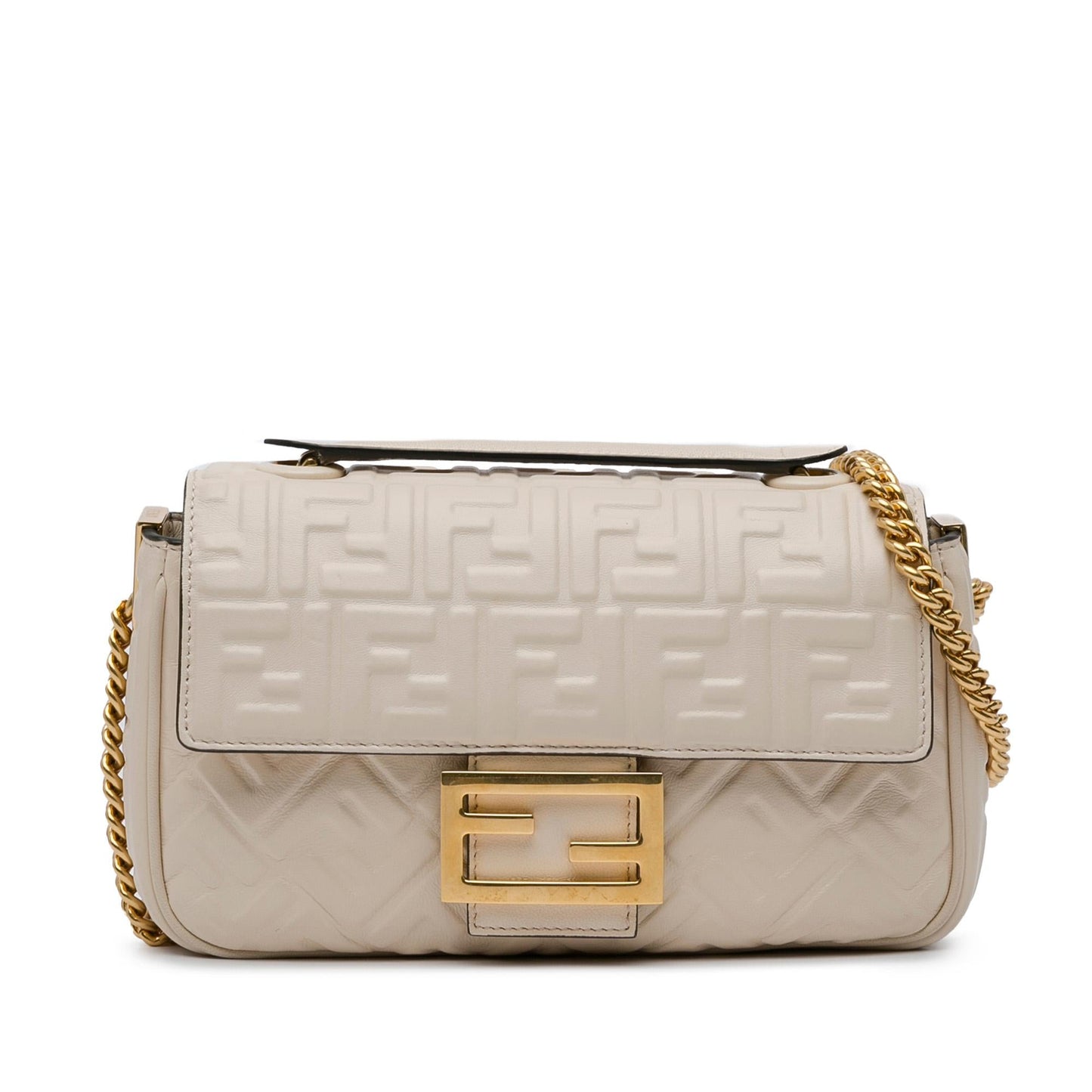 Fendi Zucca Embossed Chain Midi Baguette (InpXQw)