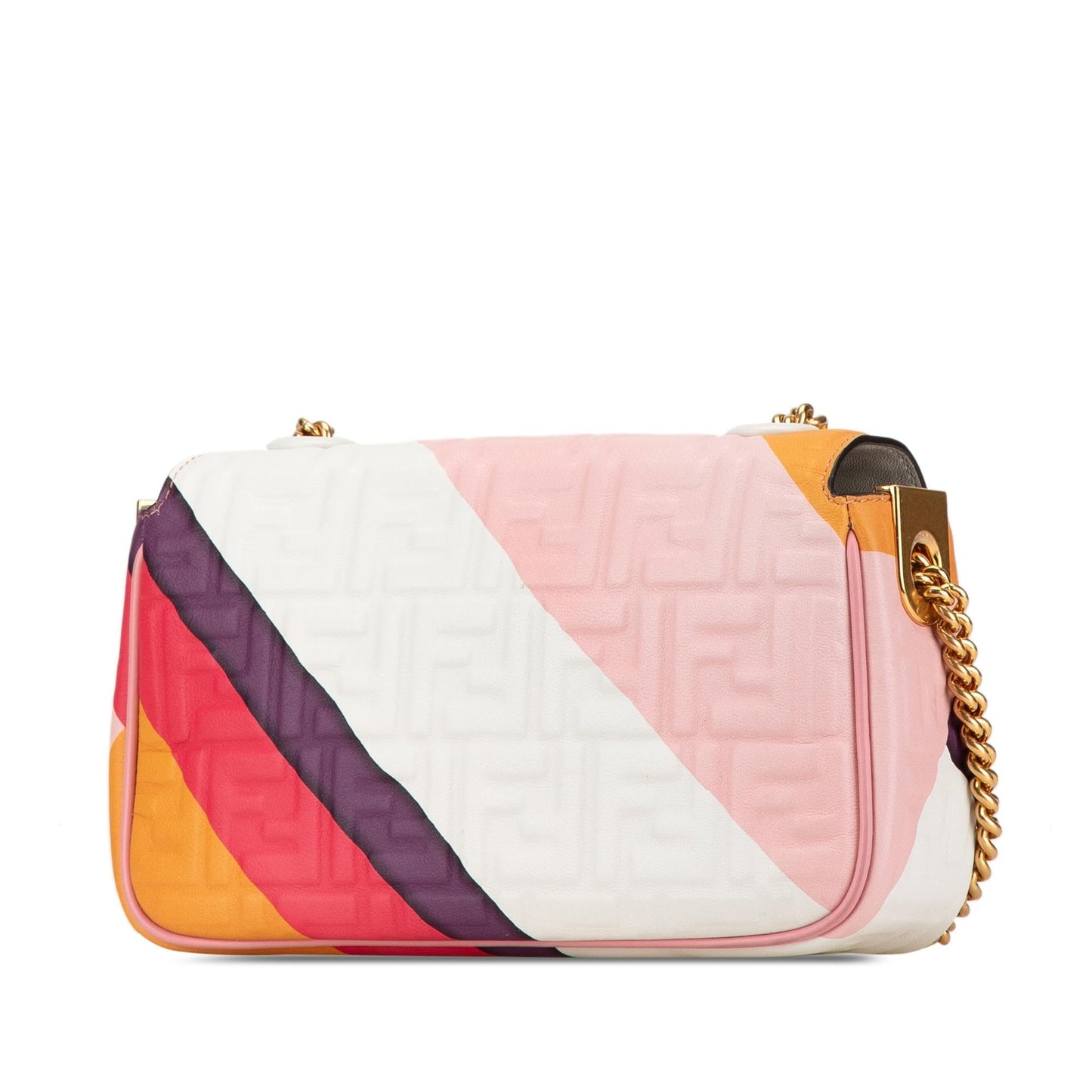 Fendi Zucca Embossed Chain Midi Baguette