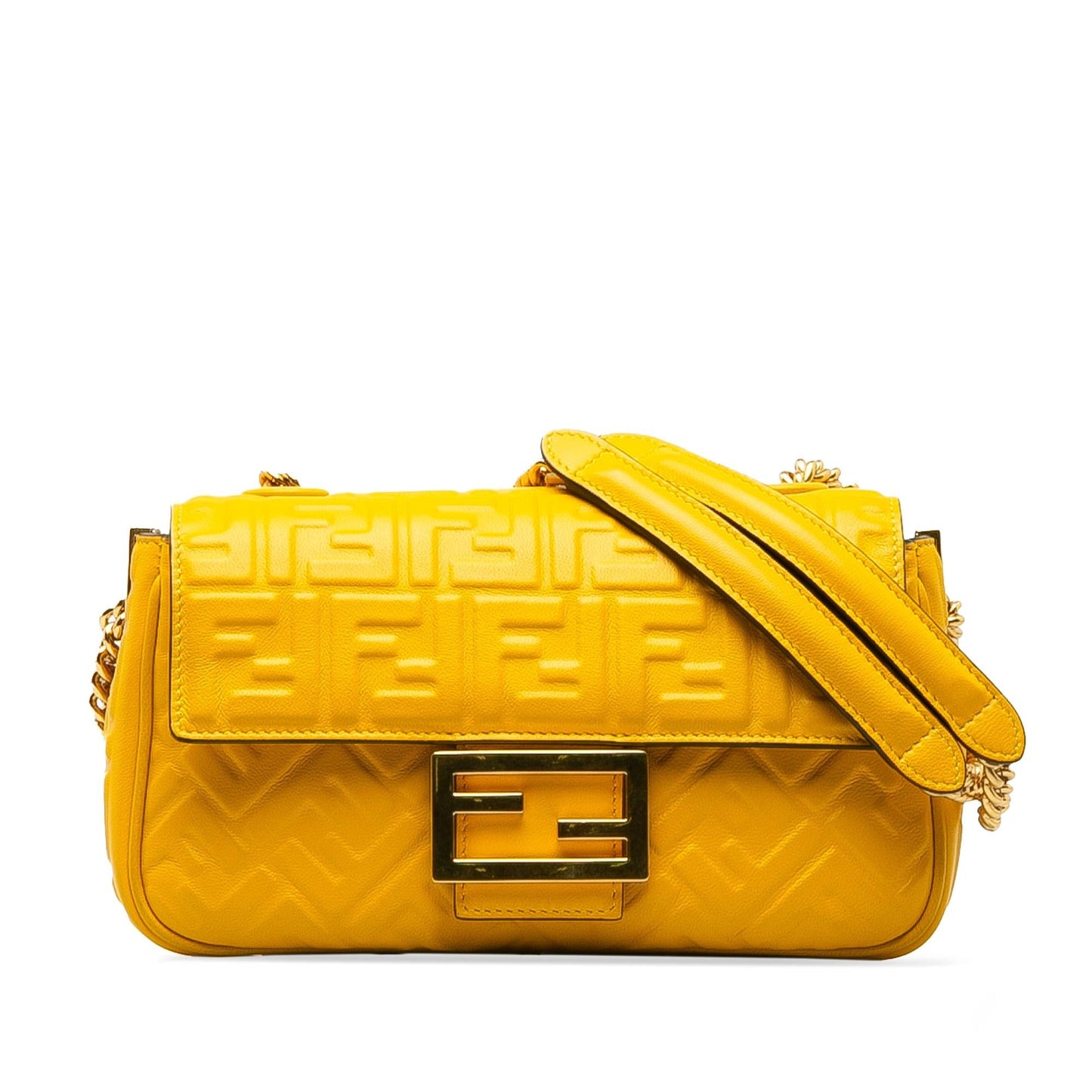 Fendi Zucca Embossed Chain Midi Baguette (0ukIAR)