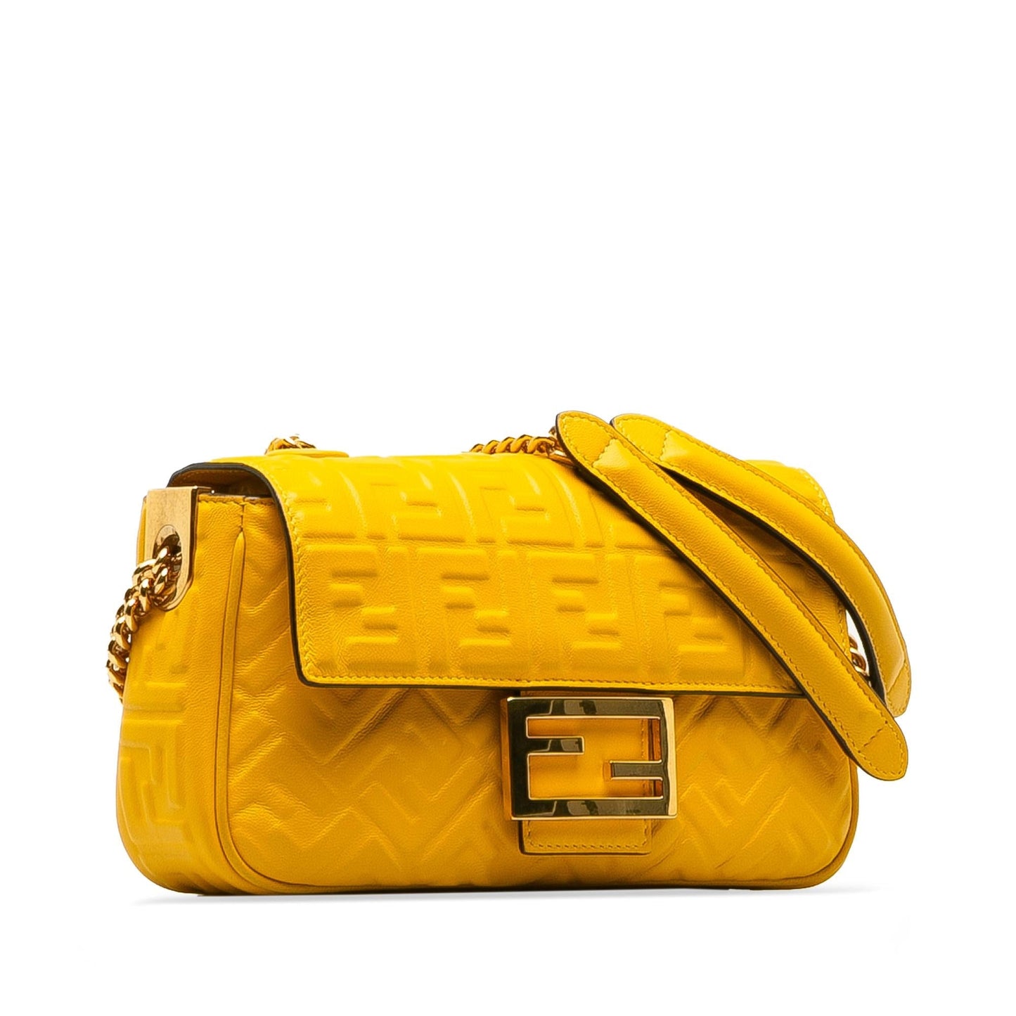 Fendi Zucca Embossed Chain Midi Baguette (0ukIAR)