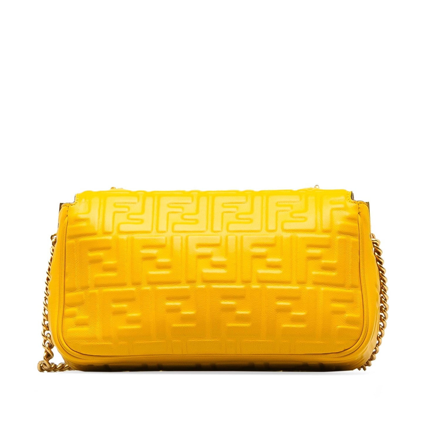 Fendi Zucca Embossed Chain Midi Baguette