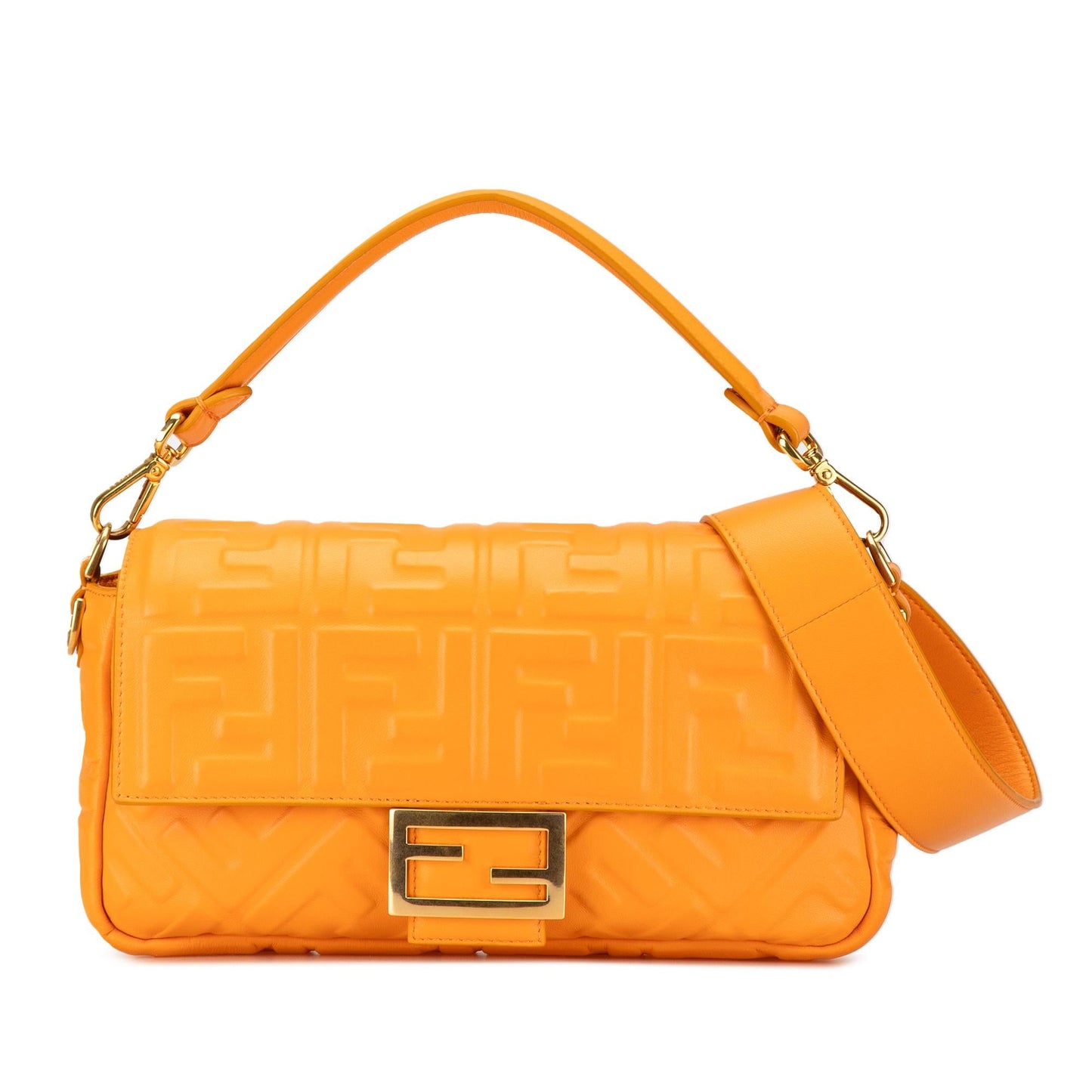 Fendi Zucca Embossed Leather Baguette Satchel (yIkxmI)