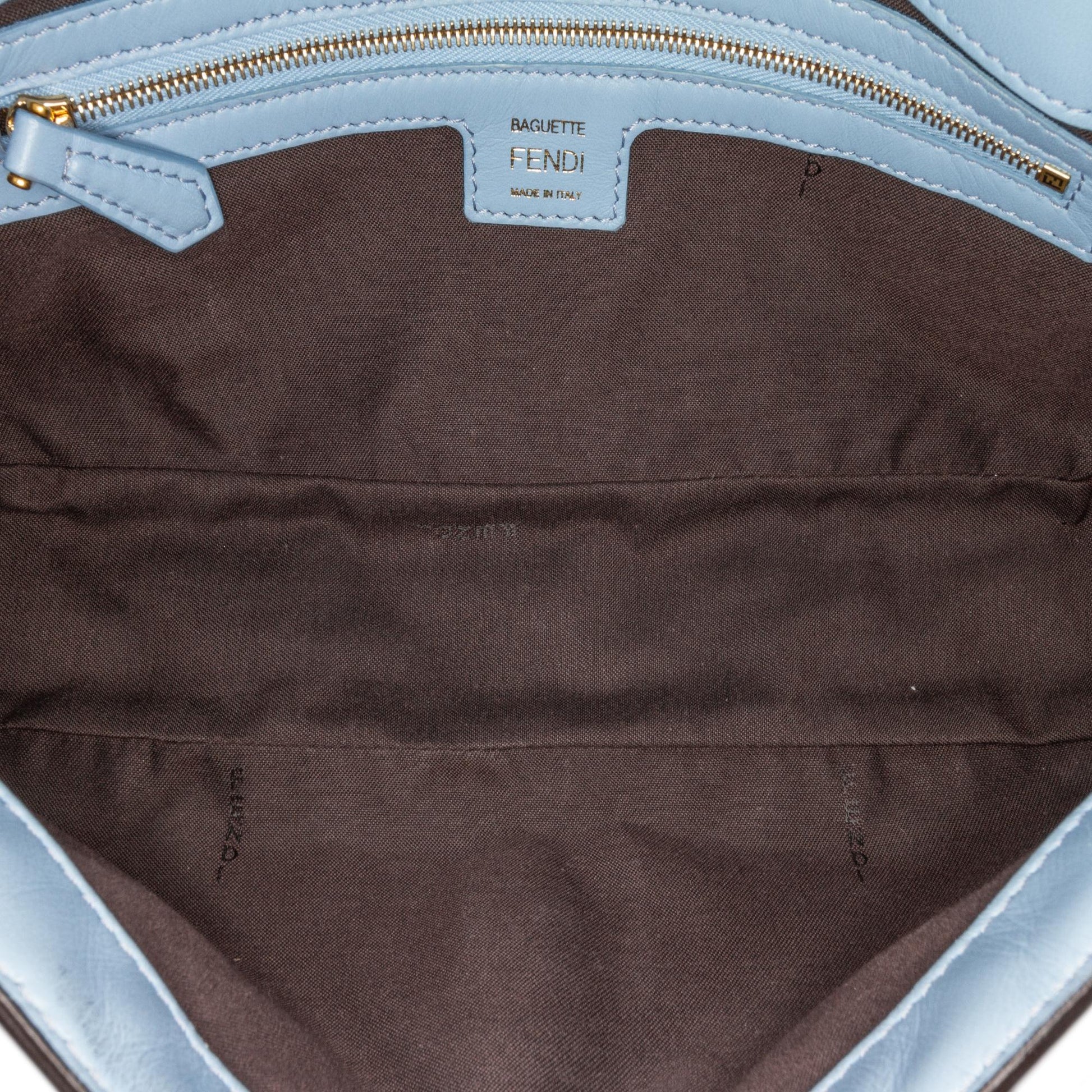 Fendi Zucchino Canvas Shine Bauletto Forever (SHG-bMkXTK)