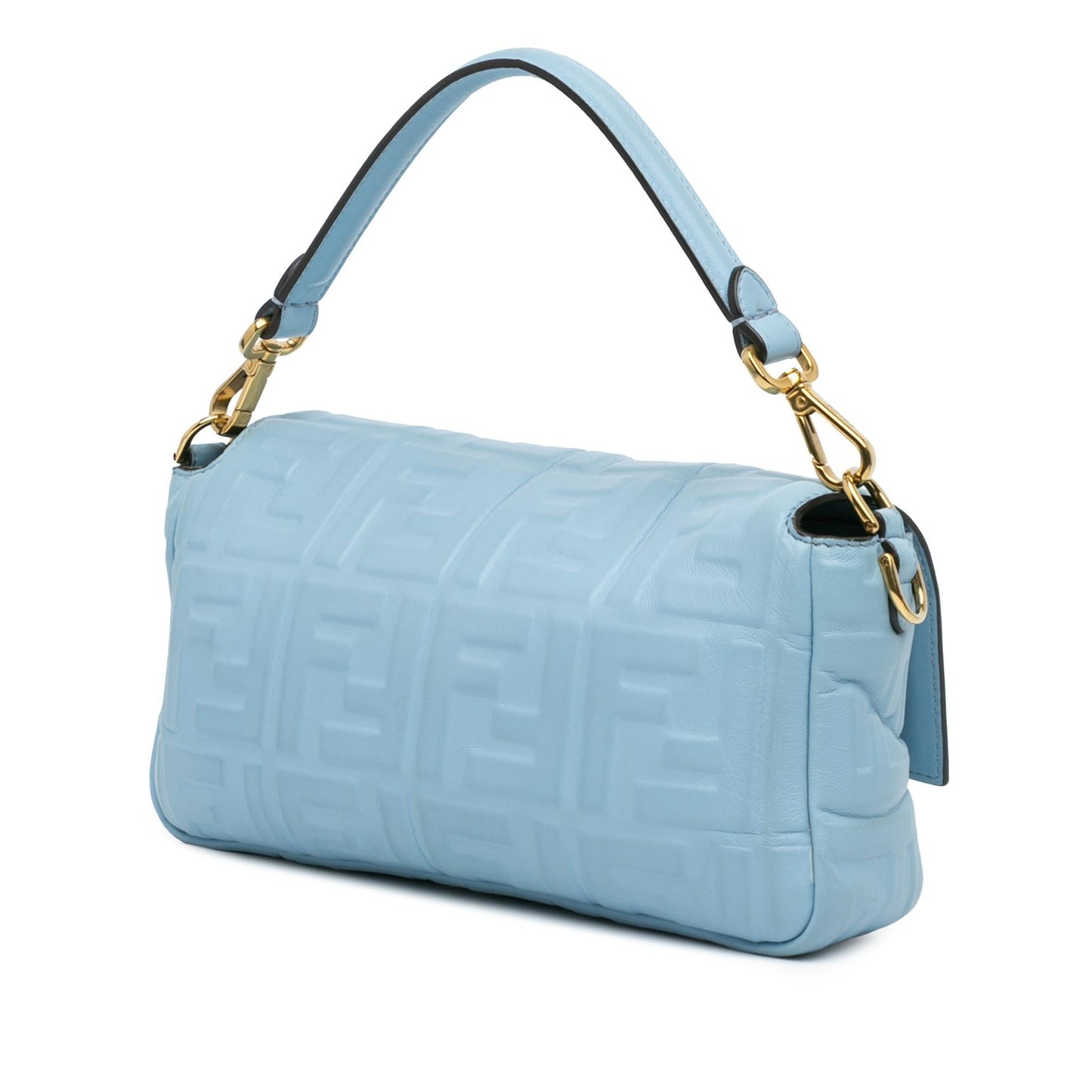 Fendi Zucchino Canvas Shine Bauletto Forever (SHG-bMkXTK)