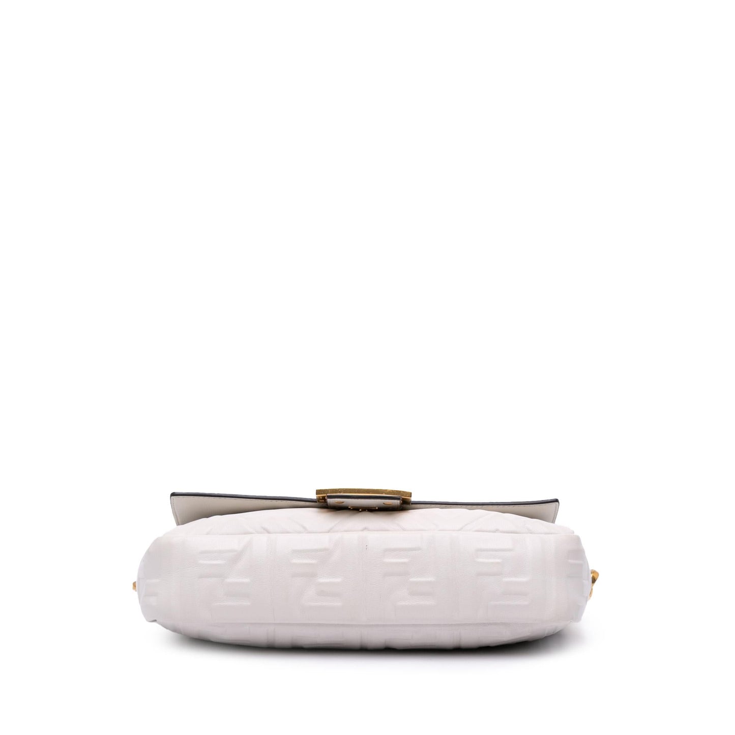 Fendi Zucca Embossed Leather Baguette Satchel