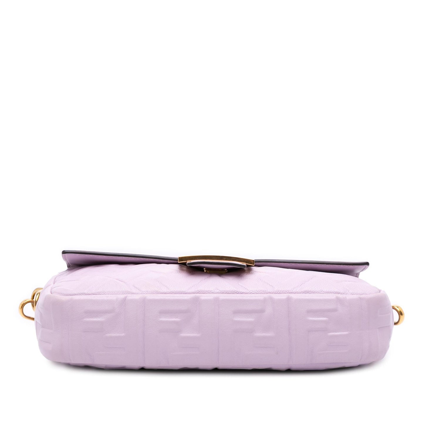 Fendi Zucca Embossed Leather Baguette Satchel