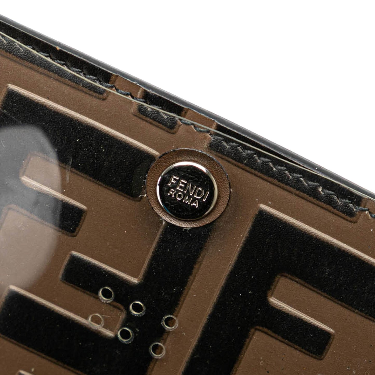 Fendi Mini Zucca Embossed Leather Baguette Satchel