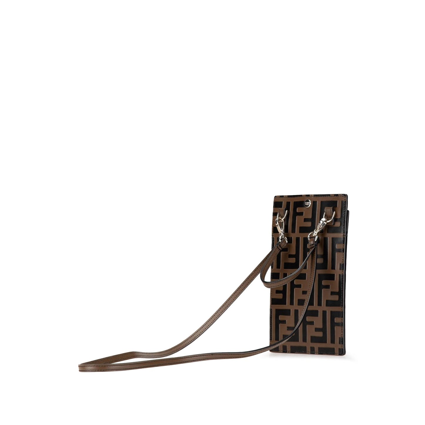 Fendi Mini Zucca Embossed Leather Baguette Satchel