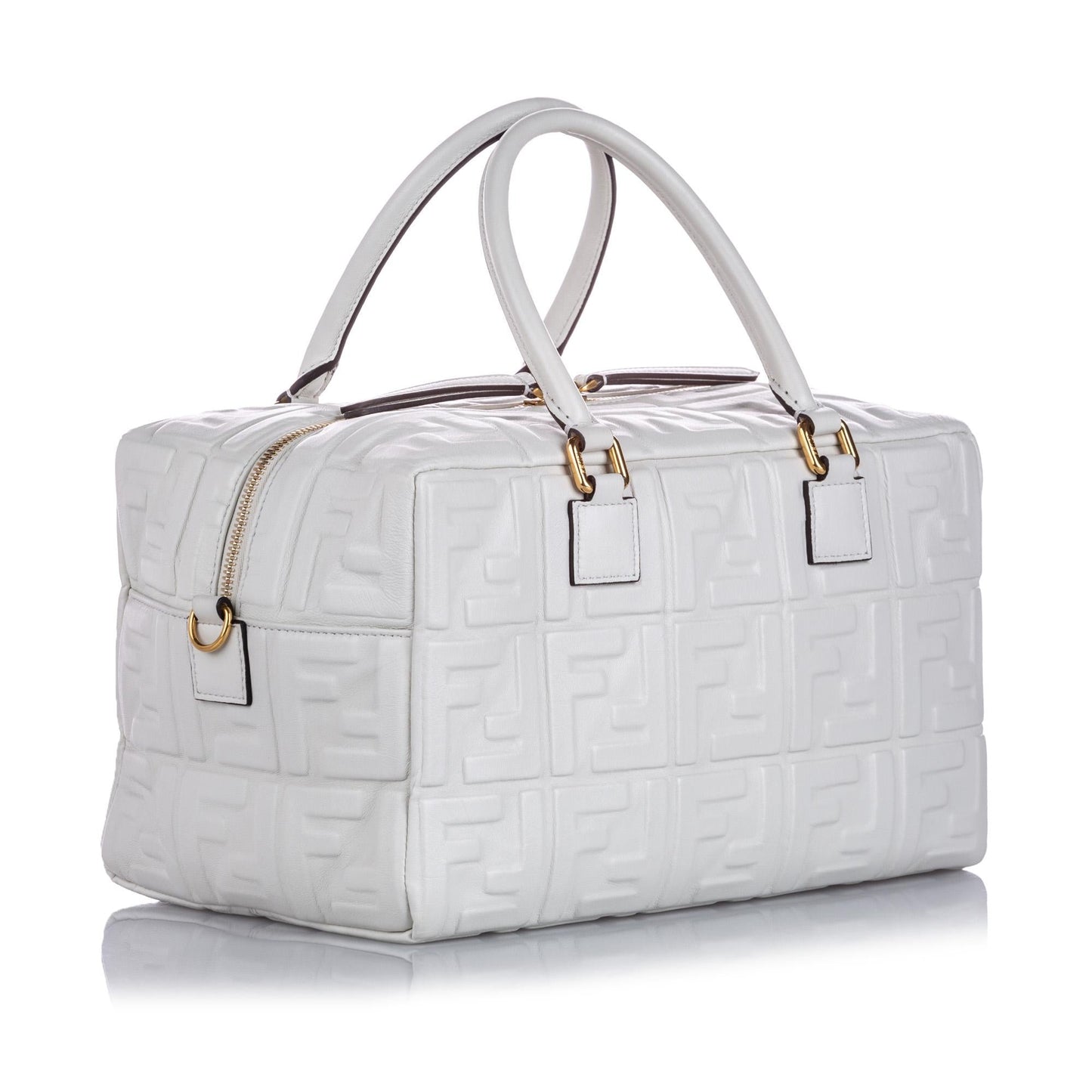 Fendi Zucca Embossed Leather Satchel (15966)