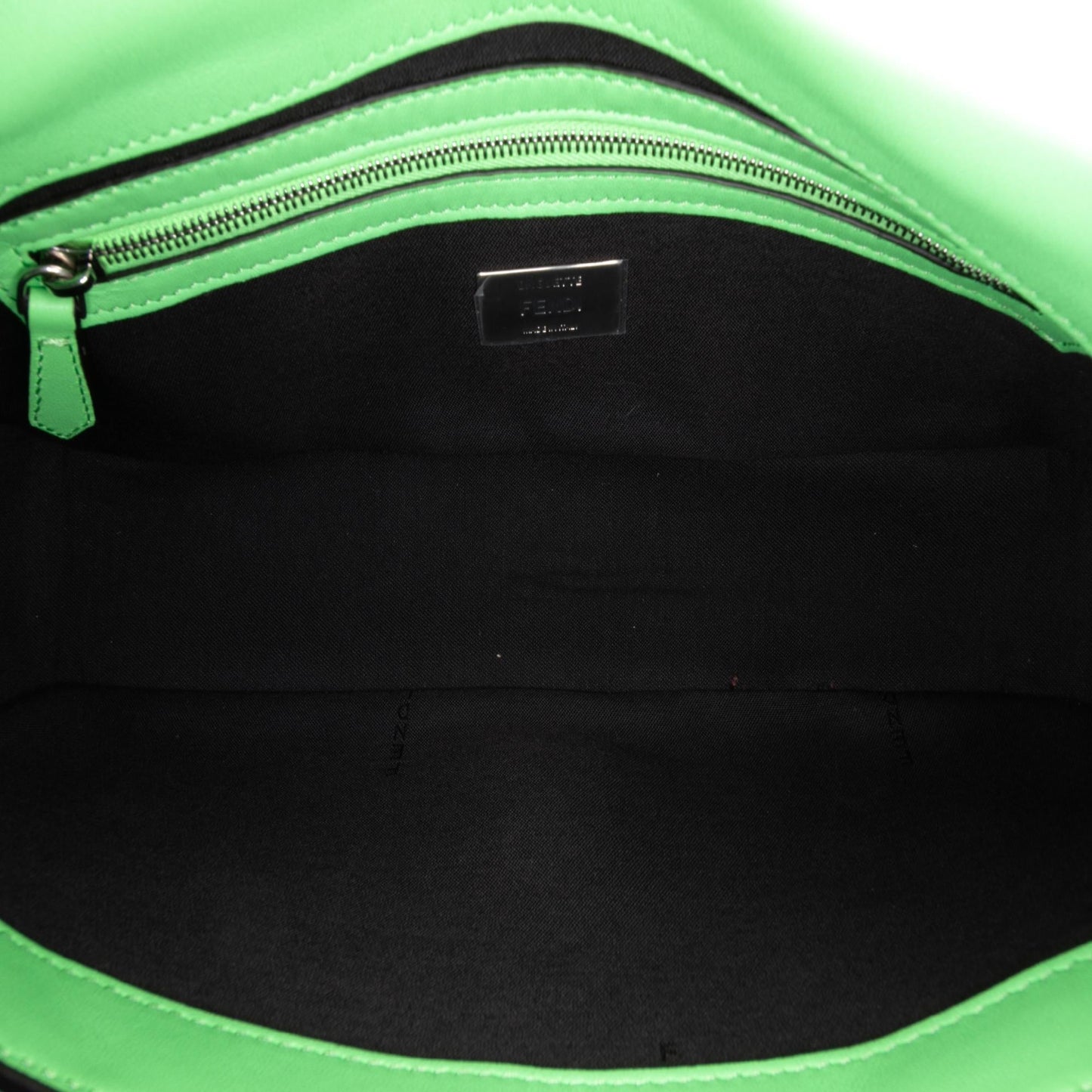 Fendi Leather Waves Dotcom Medium Satchel