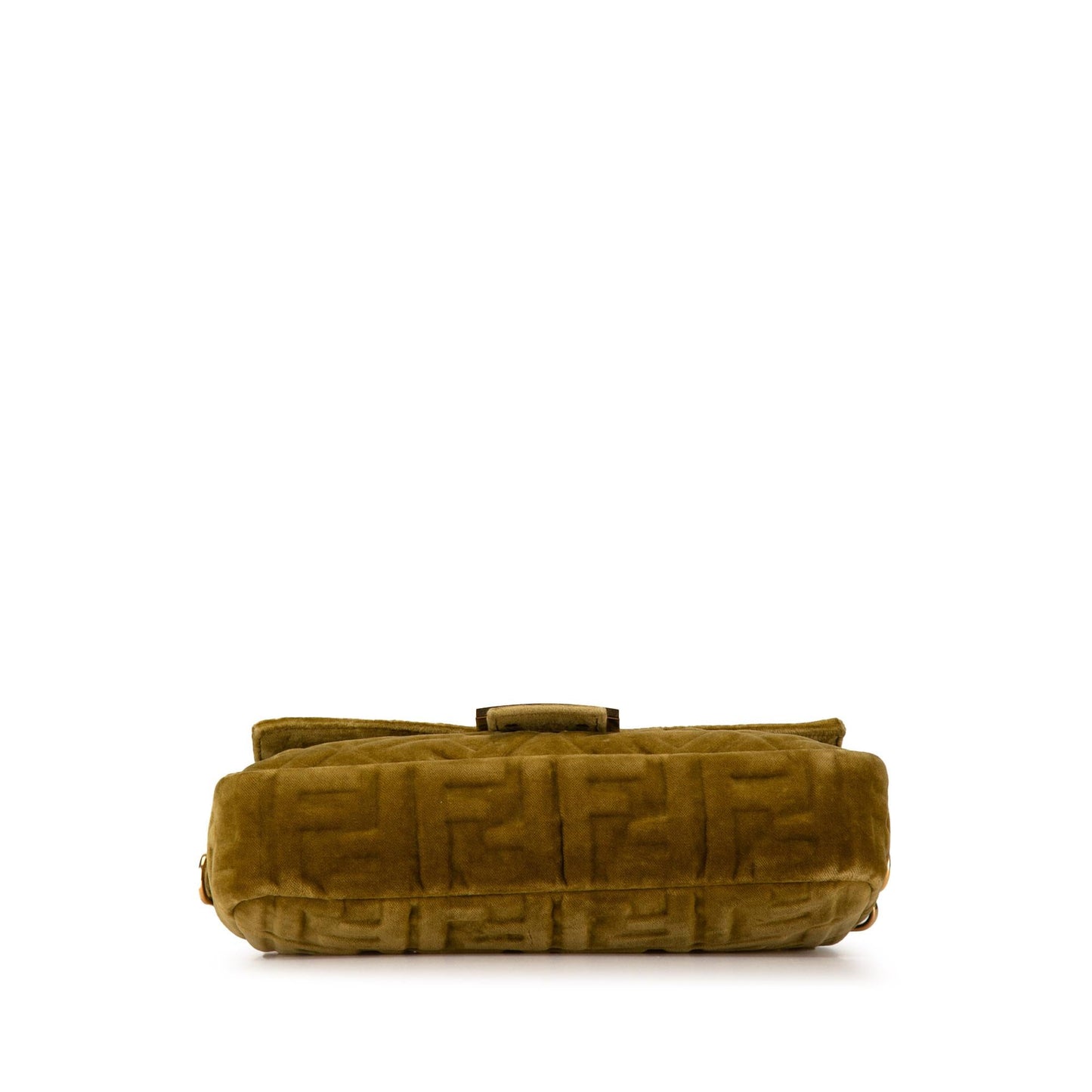 Fendi Zucca Embossed Velvet Baguette Satchel