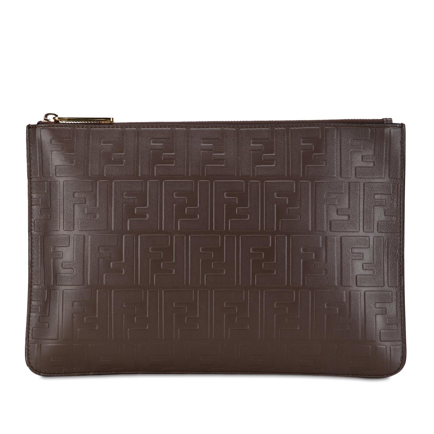 Fendi Zucca Embossed Zip Pouch (pMFnGr)
