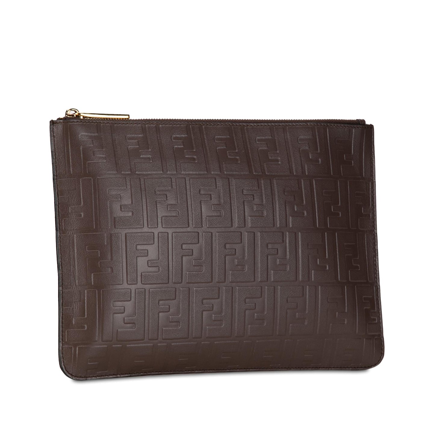 Fendi Zucca Embossed Zip Pouch (pMFnGr)
