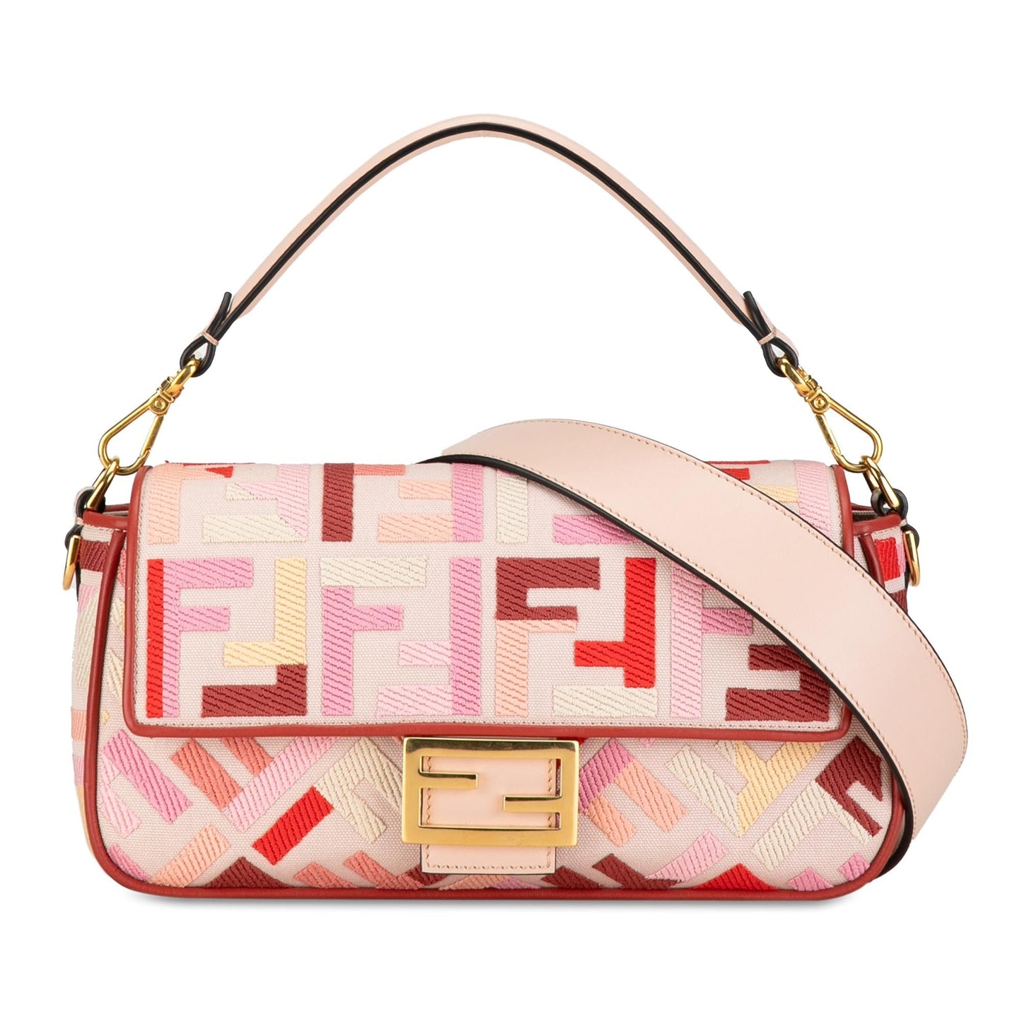 Fendi Zucca Embroidered Baguette Satchel (PGUpqD)