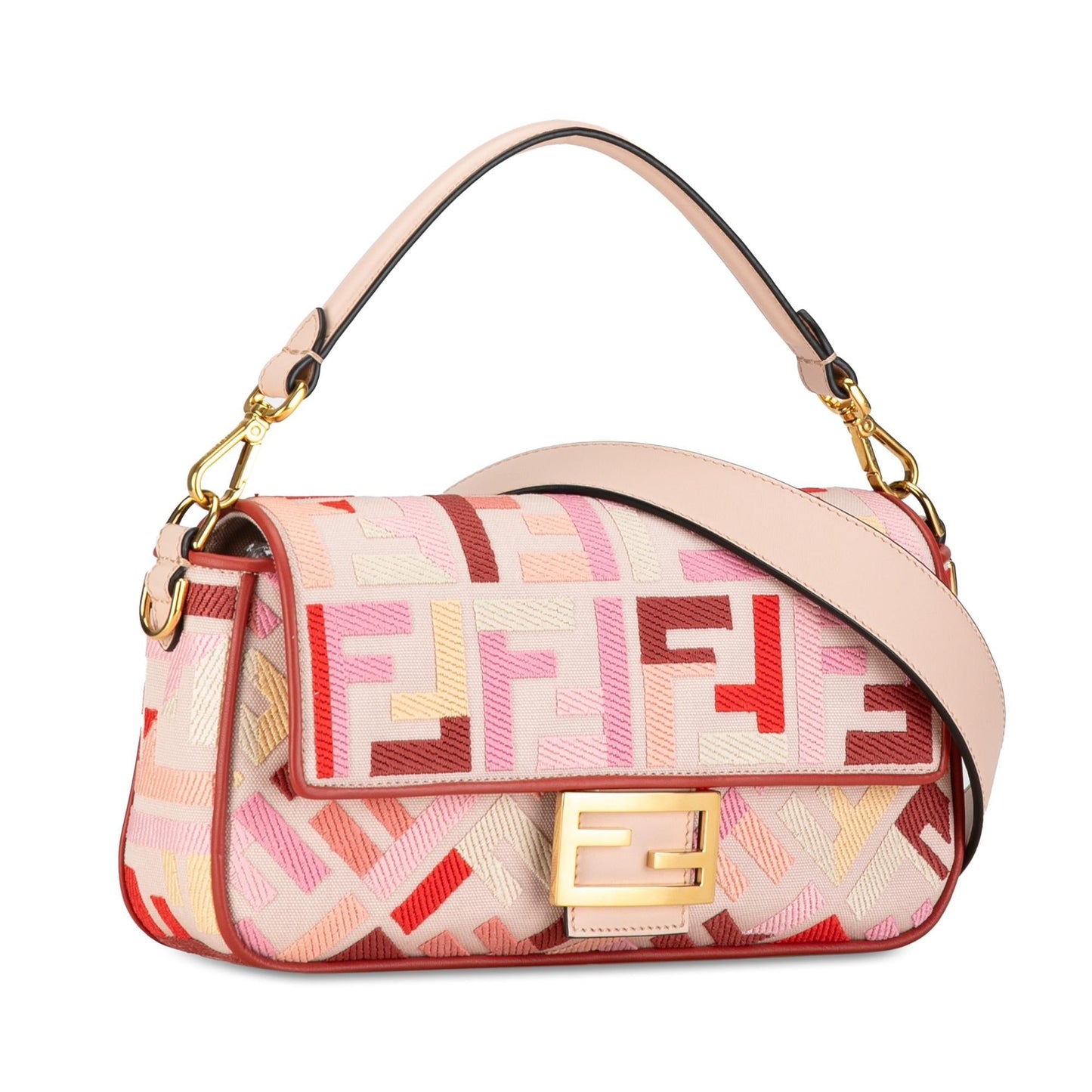 Fendi Zucca Embroidered Baguette Satchel (PGUpqD)
