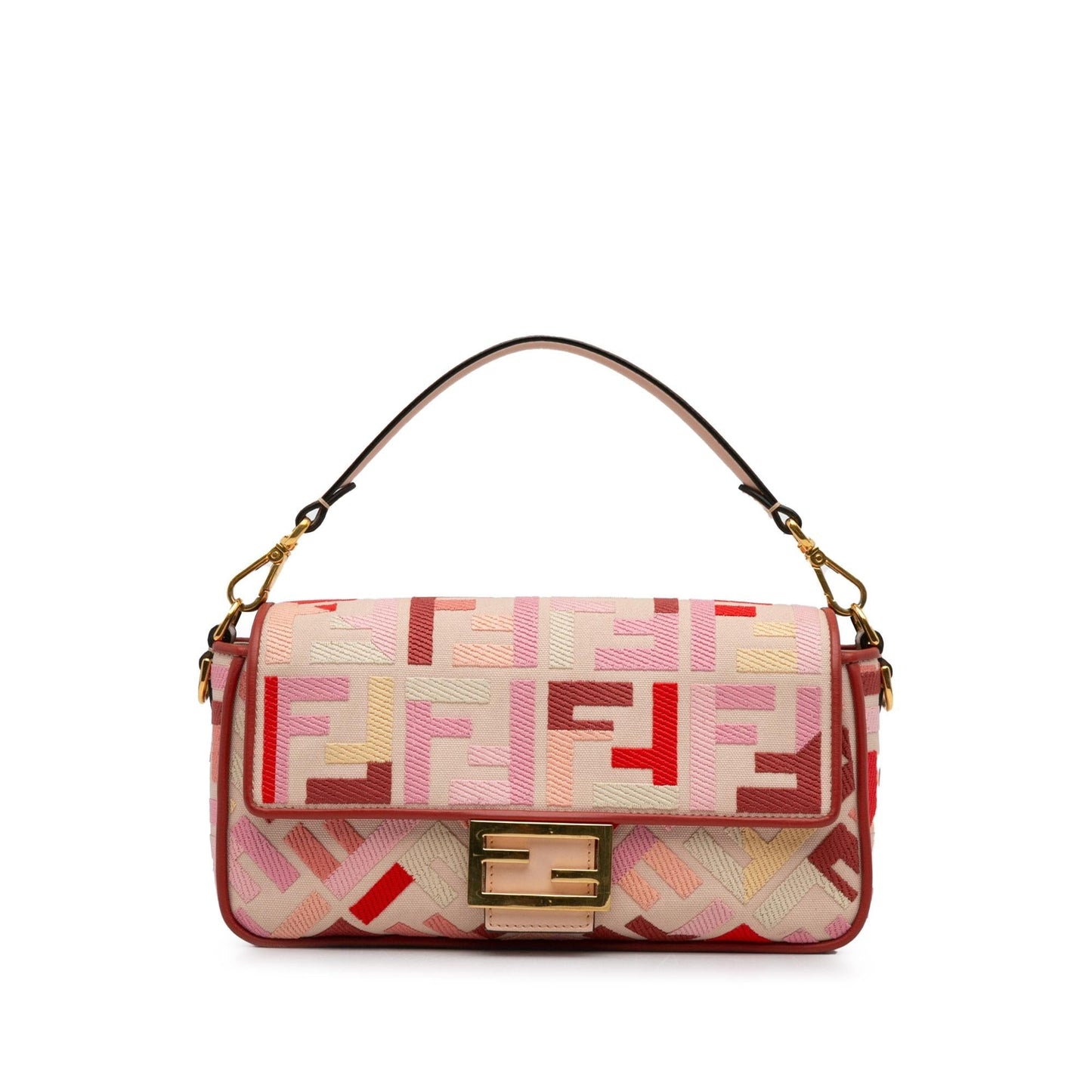 Fendi Zucca Embroidered Baguette Satchel (WloGCz)