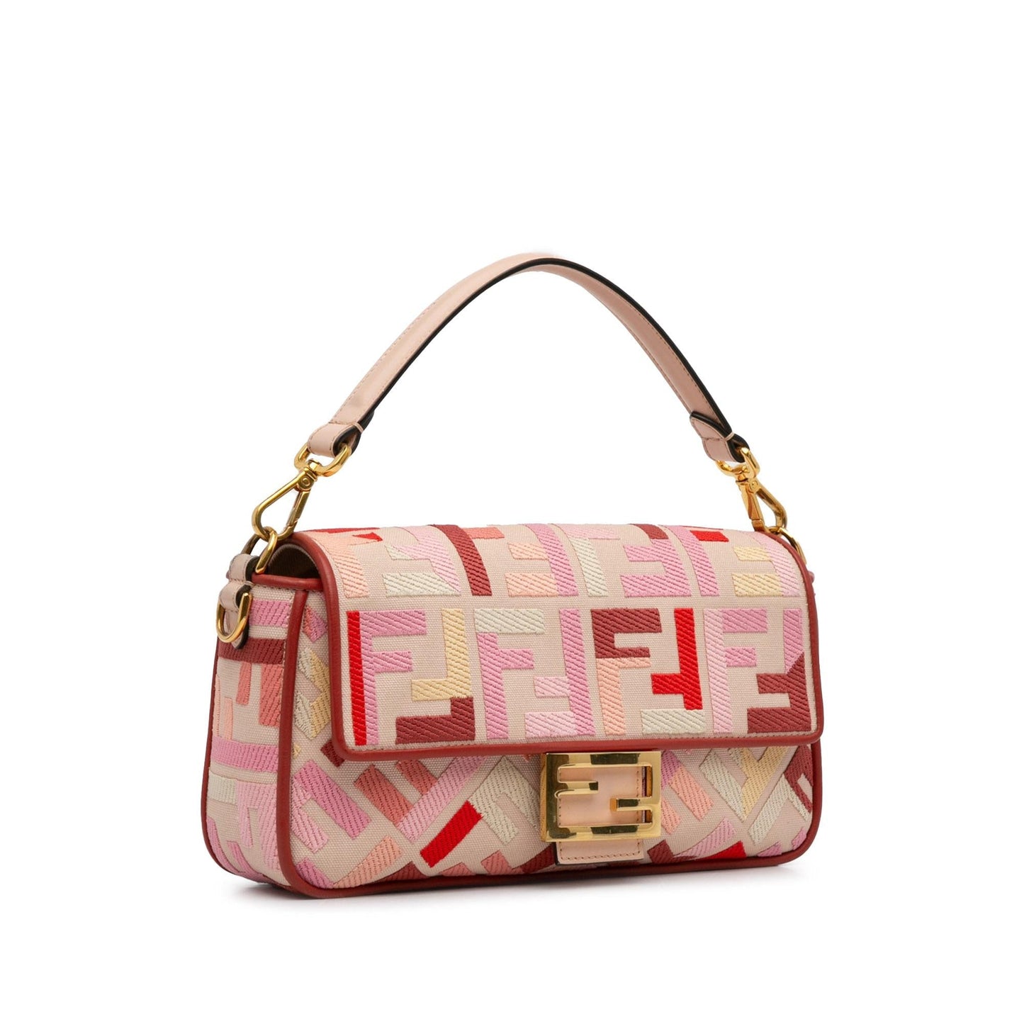 Fendi Zucca Embroidered Baguette Satchel (WloGCz)