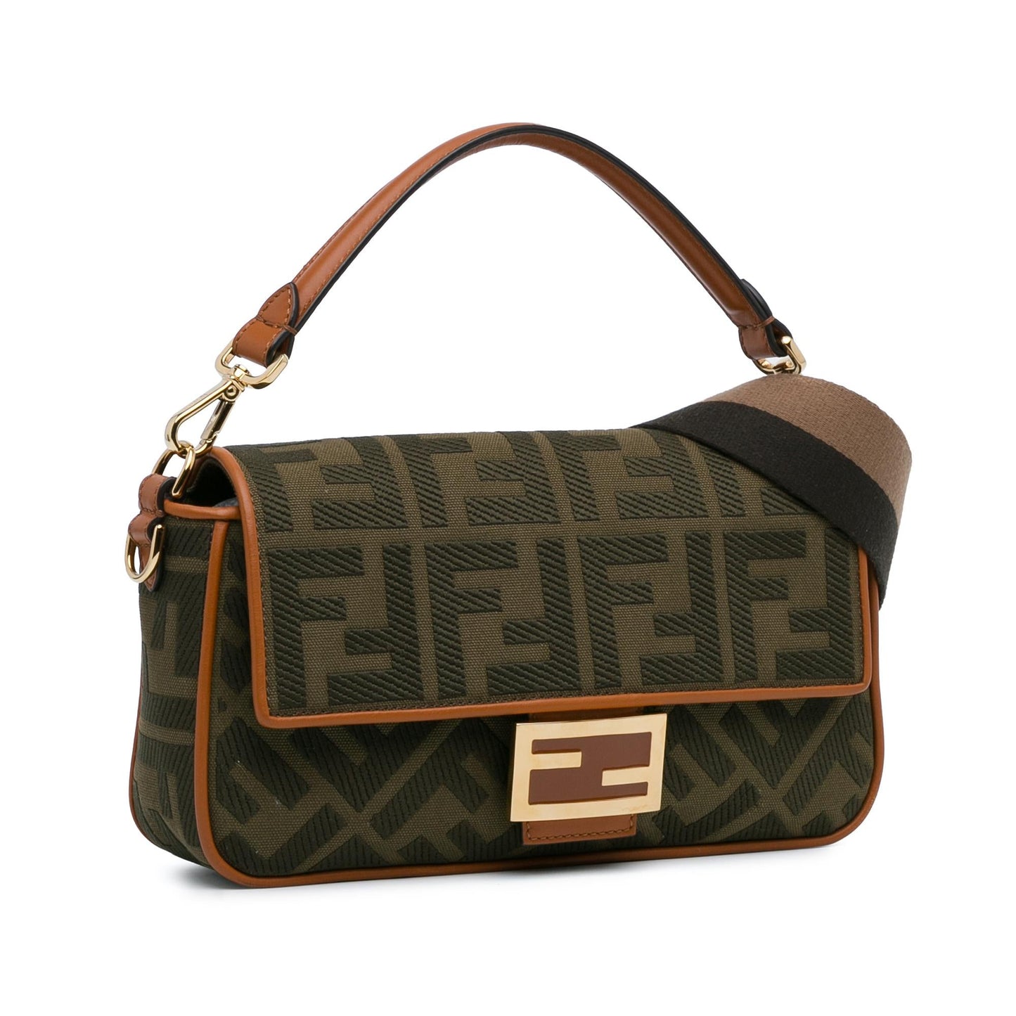Fendi Zucca Embroidered Baguette Satchel (DLYg5k)
