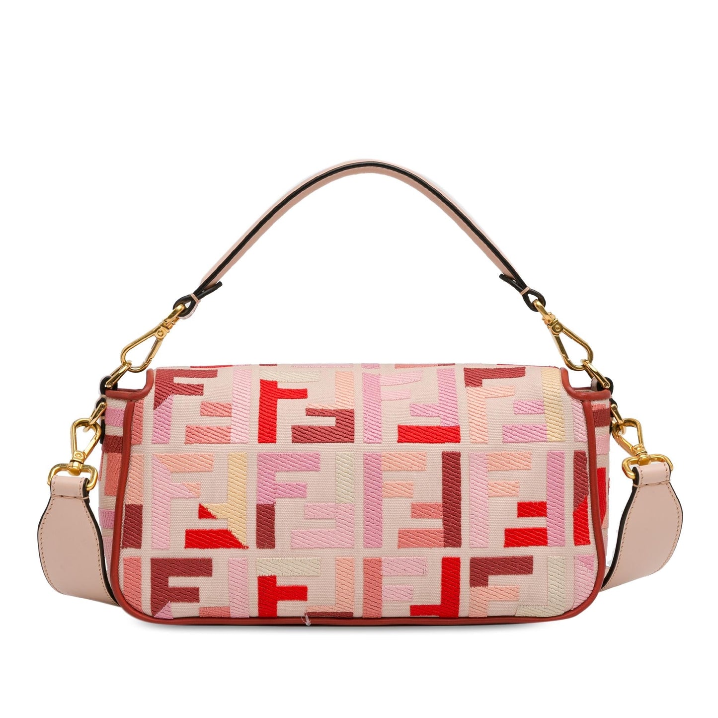 Fendi Zucca Embroidered Canvas Baguette Satchel (Rvfwx2)