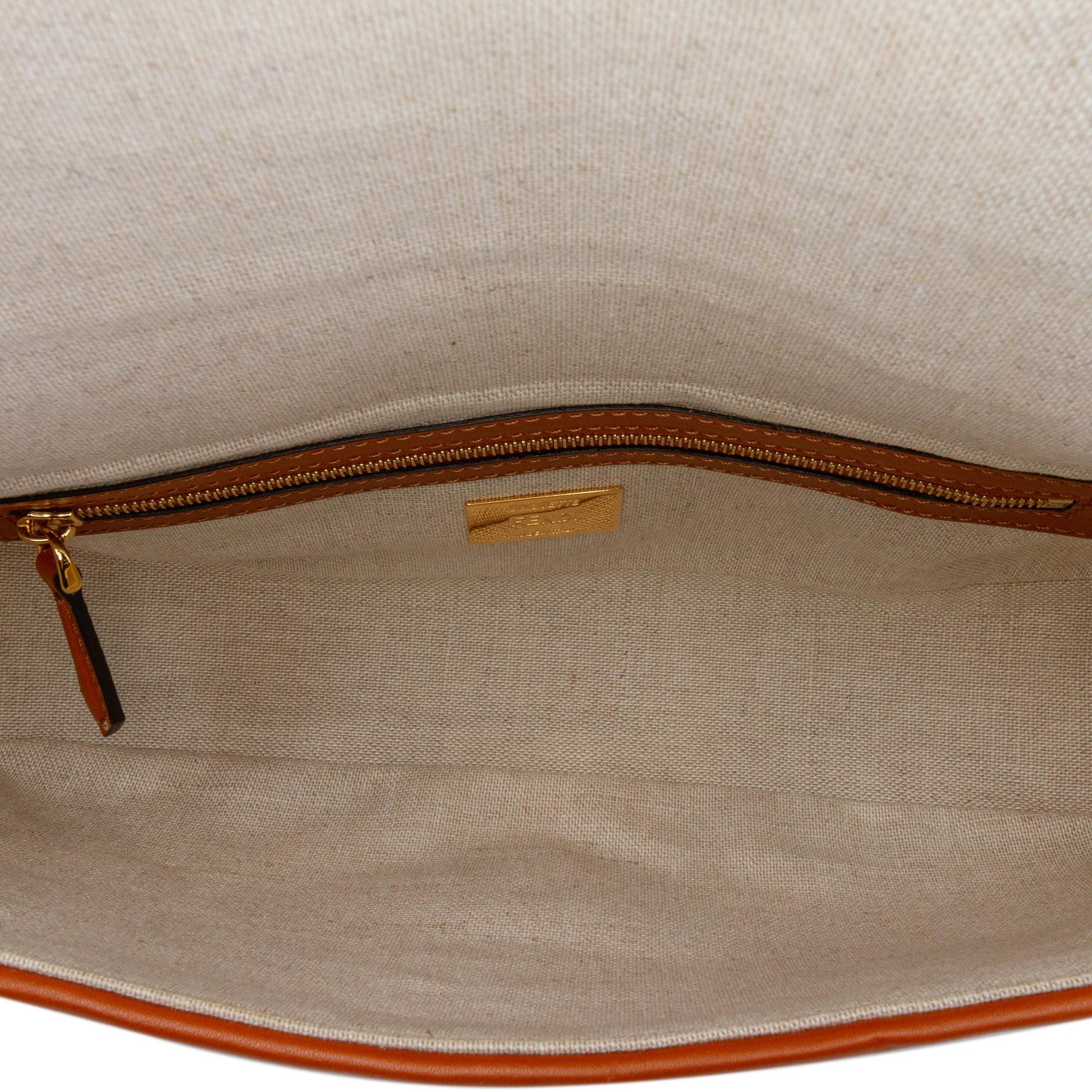 Fendi Zucca Embossed Baguette Satchel (SHG-GbOflU)