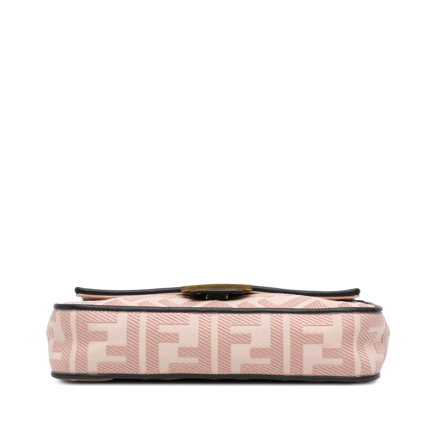 Fendi Zucca Embroidered Canvas Baguette Satchel