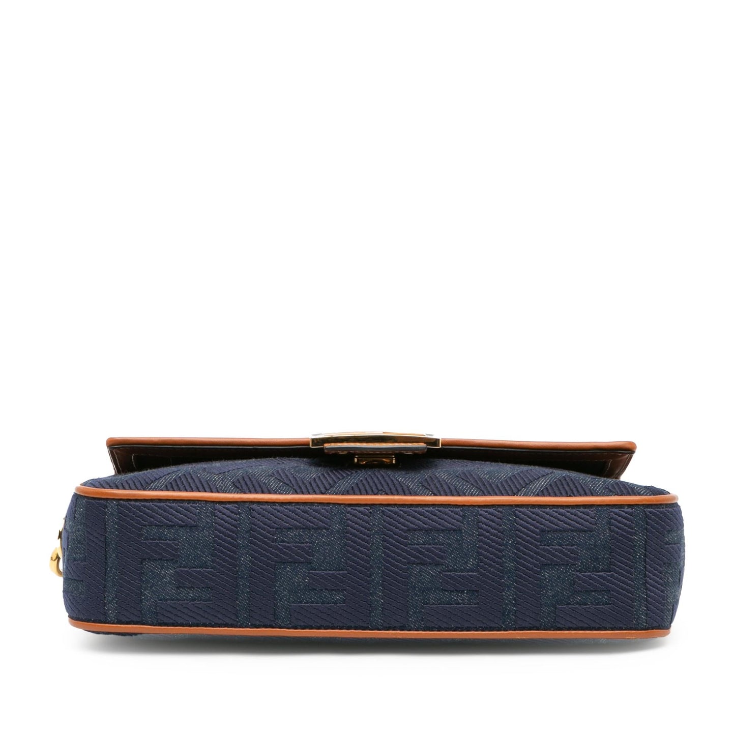Fendi Large Zucca Embossed Velvet Baguette Satchel