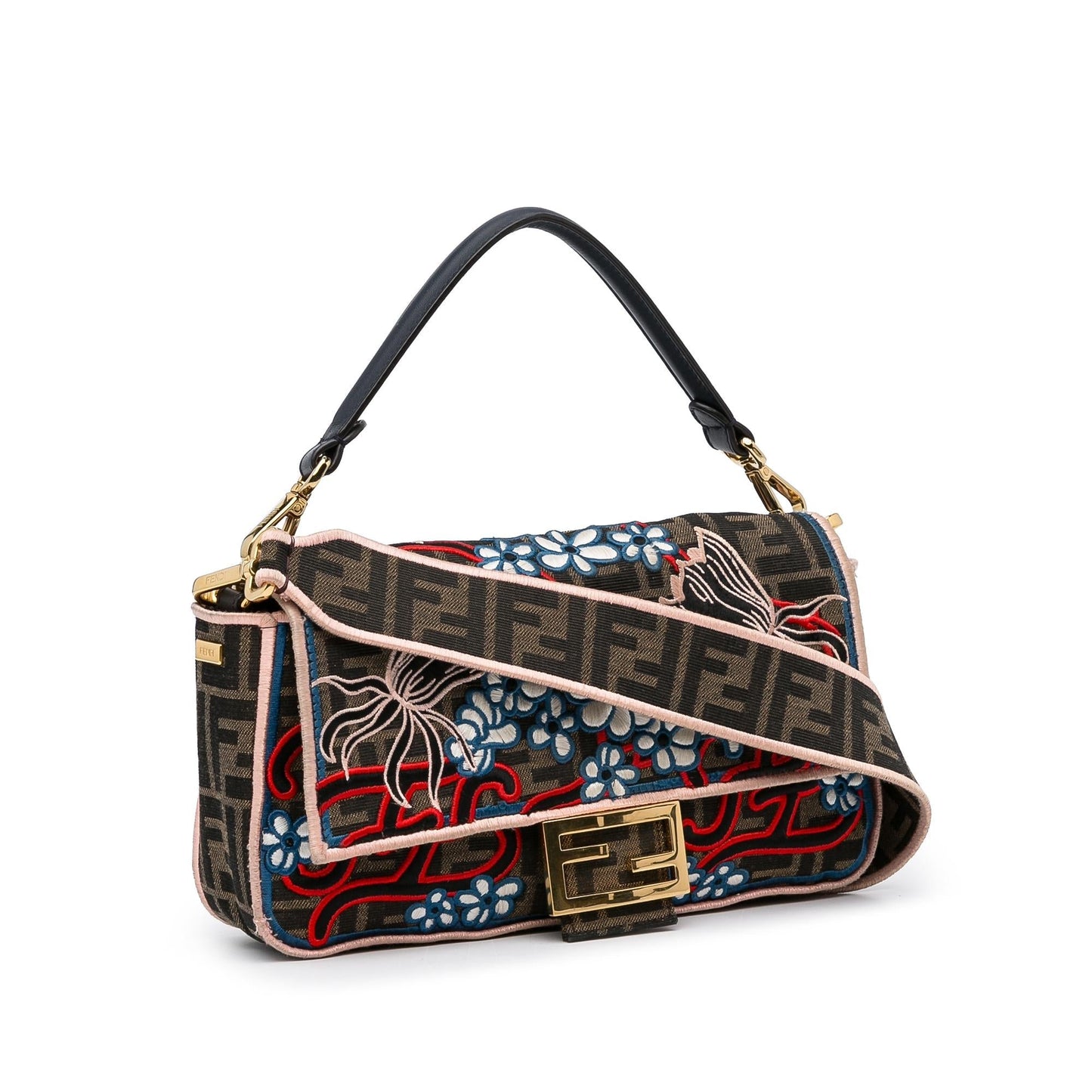 Fendi Zucca Embroidered Karligraphy Baguette (tbdDOJ)
