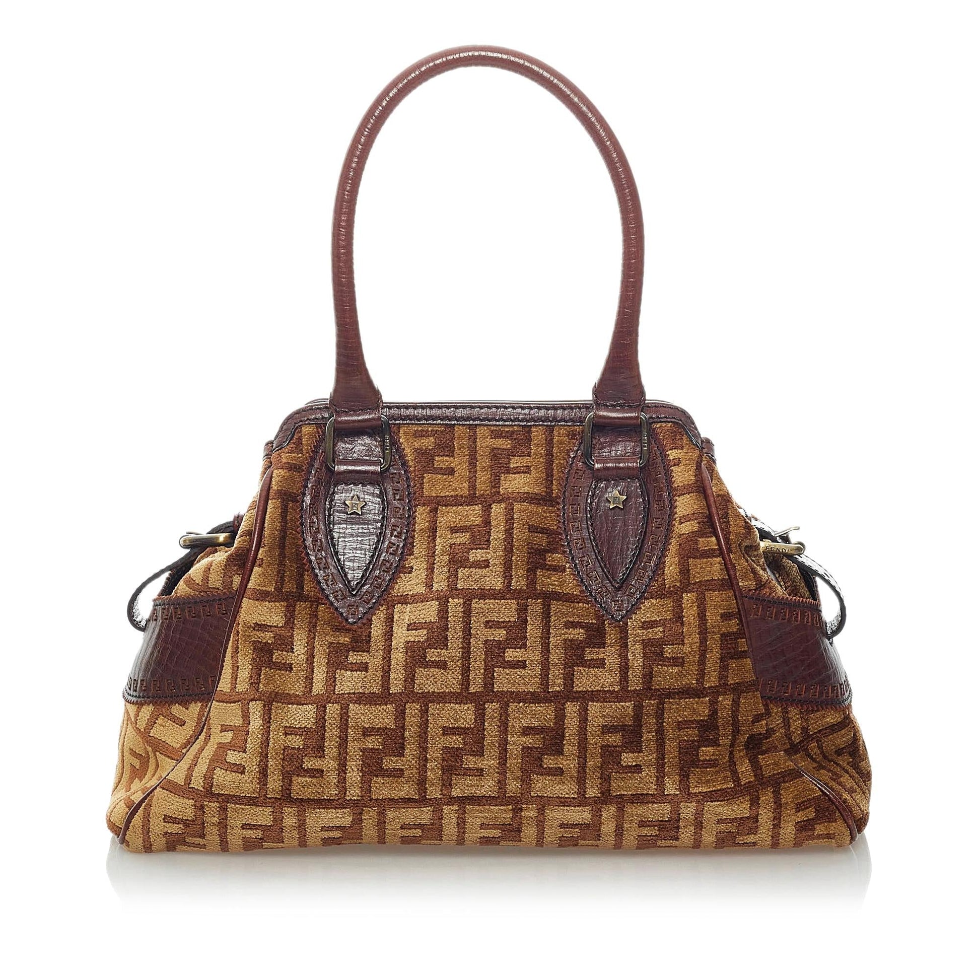 Fendi Zucca Etniko Canvas Handbag