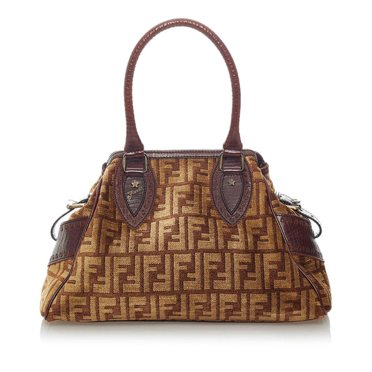 Fendi Zucca Etniko Canvas Handbag (33422)